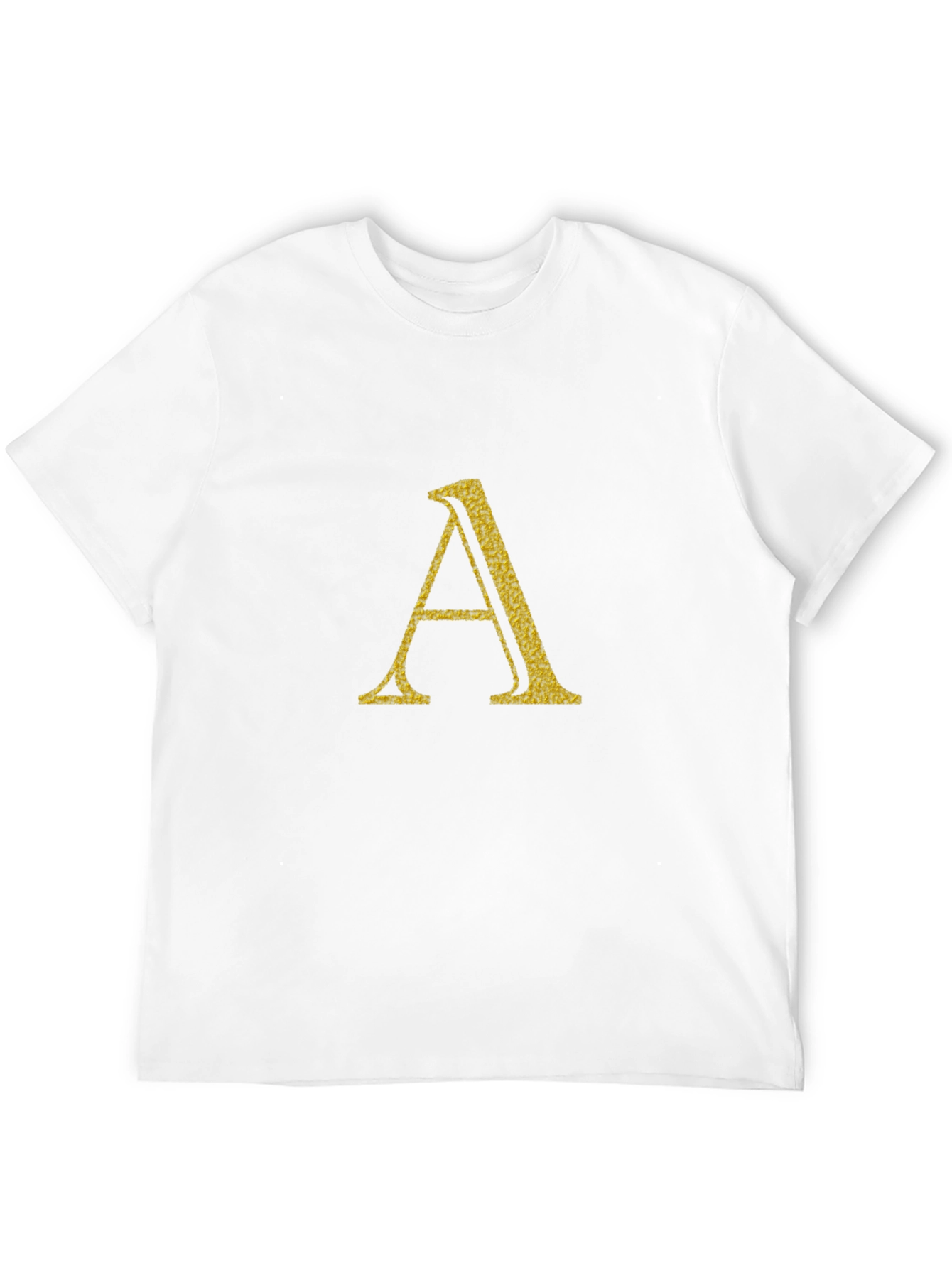 Black Letter A Graphic Print Black T-Shirt view 12