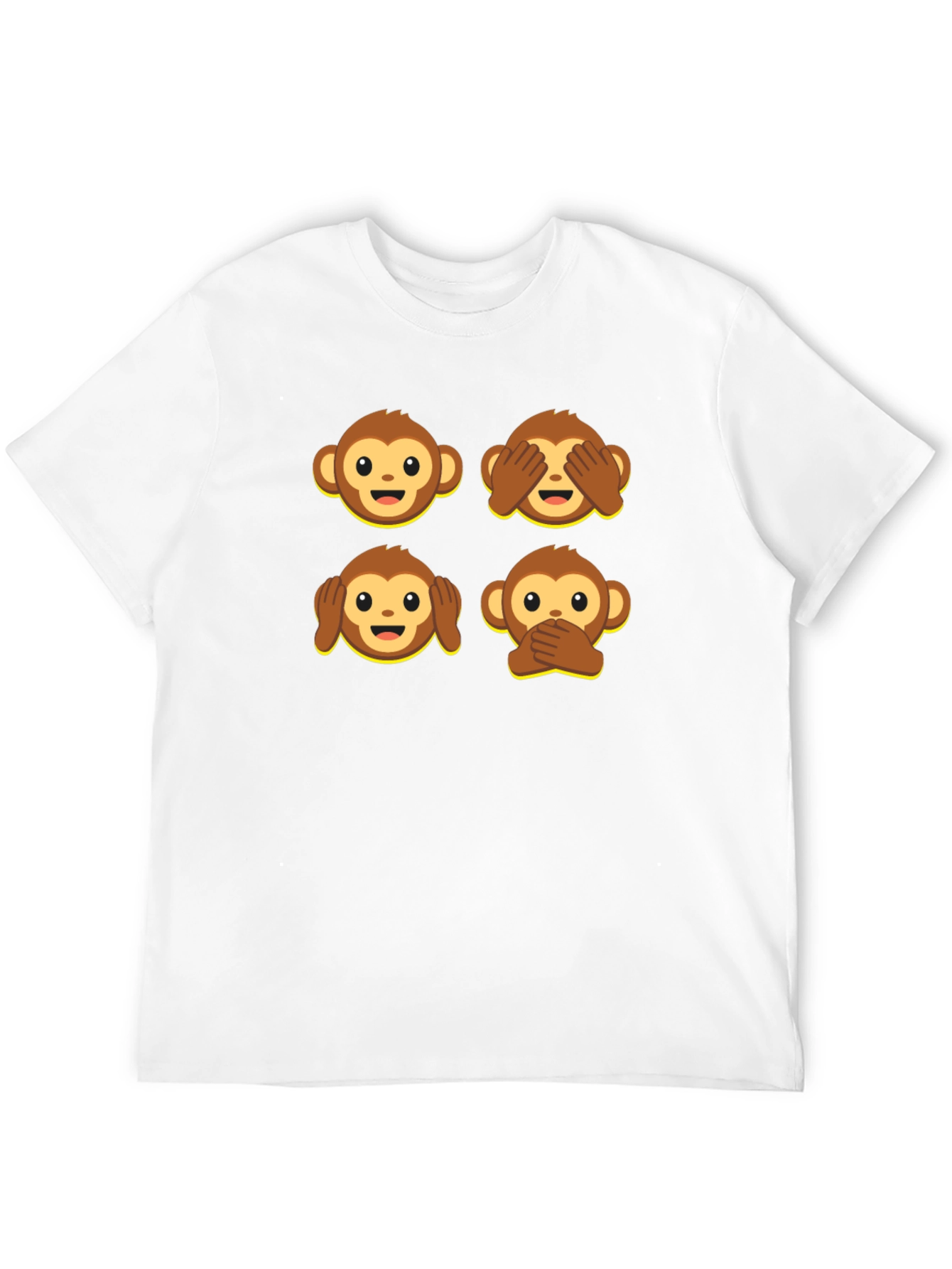 Emoji Monkey Graphic Tee - Hear, See, Speak No Evil T-Shirt - 12