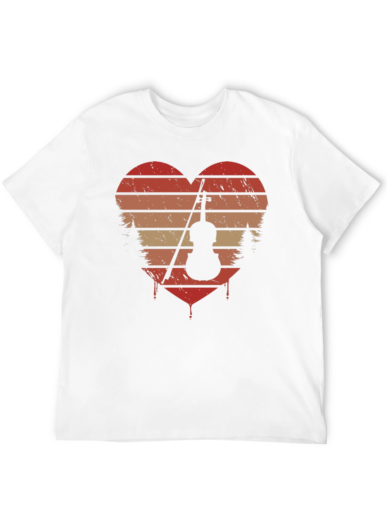 Black Vintage Violin Heart T-Shirt - Music Lover Tee view 12
