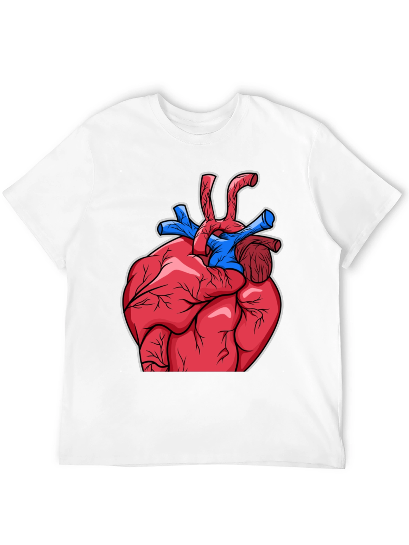 Black Anatomical Heart Graphic T-Shirt - Bold Design view 12