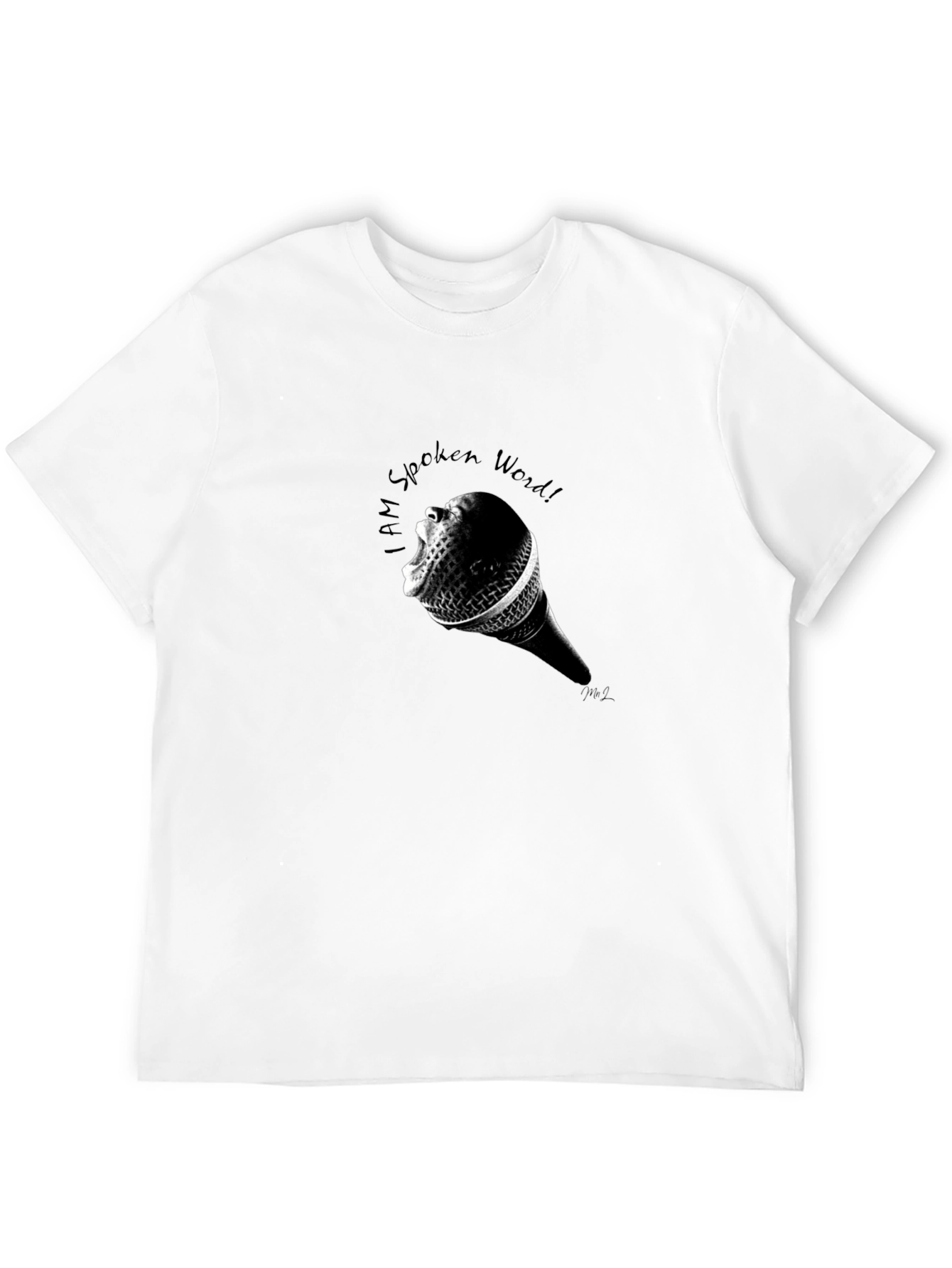 Black I AM Spoken Word! Black Graphic T-Shirt view 12