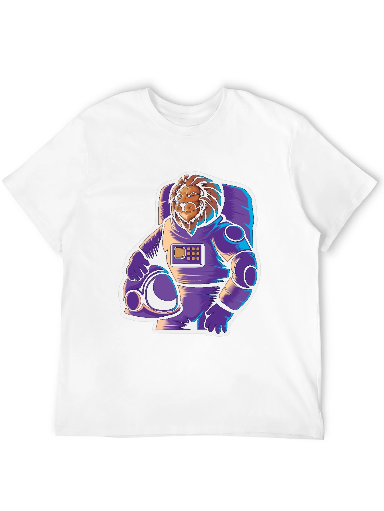 Black Lion Astronaut Graphic Tee - Space Explorer view 12