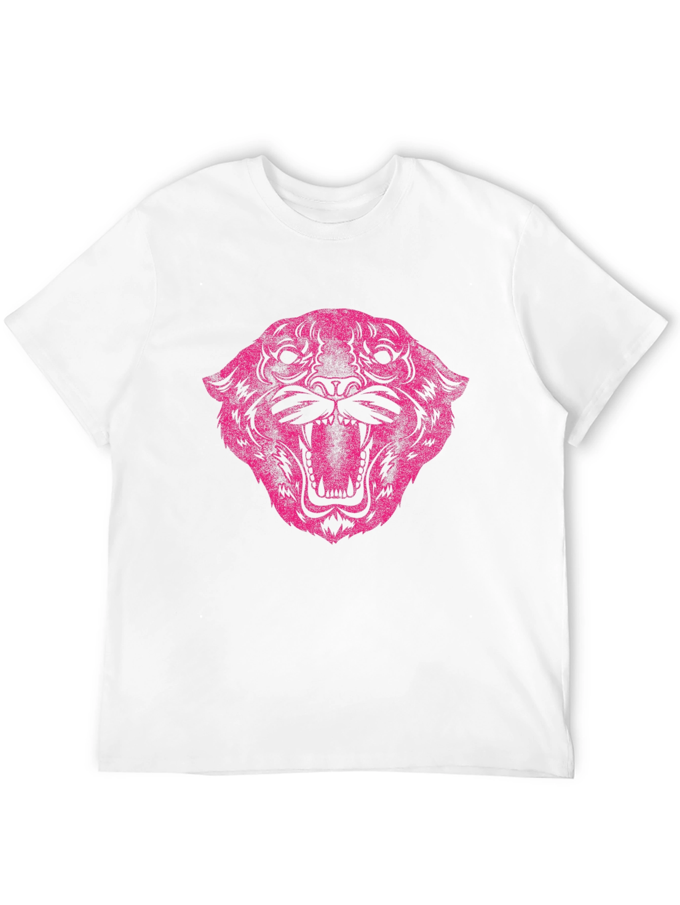 Black Pink Tiger Graphic Black T-Shirt view 12