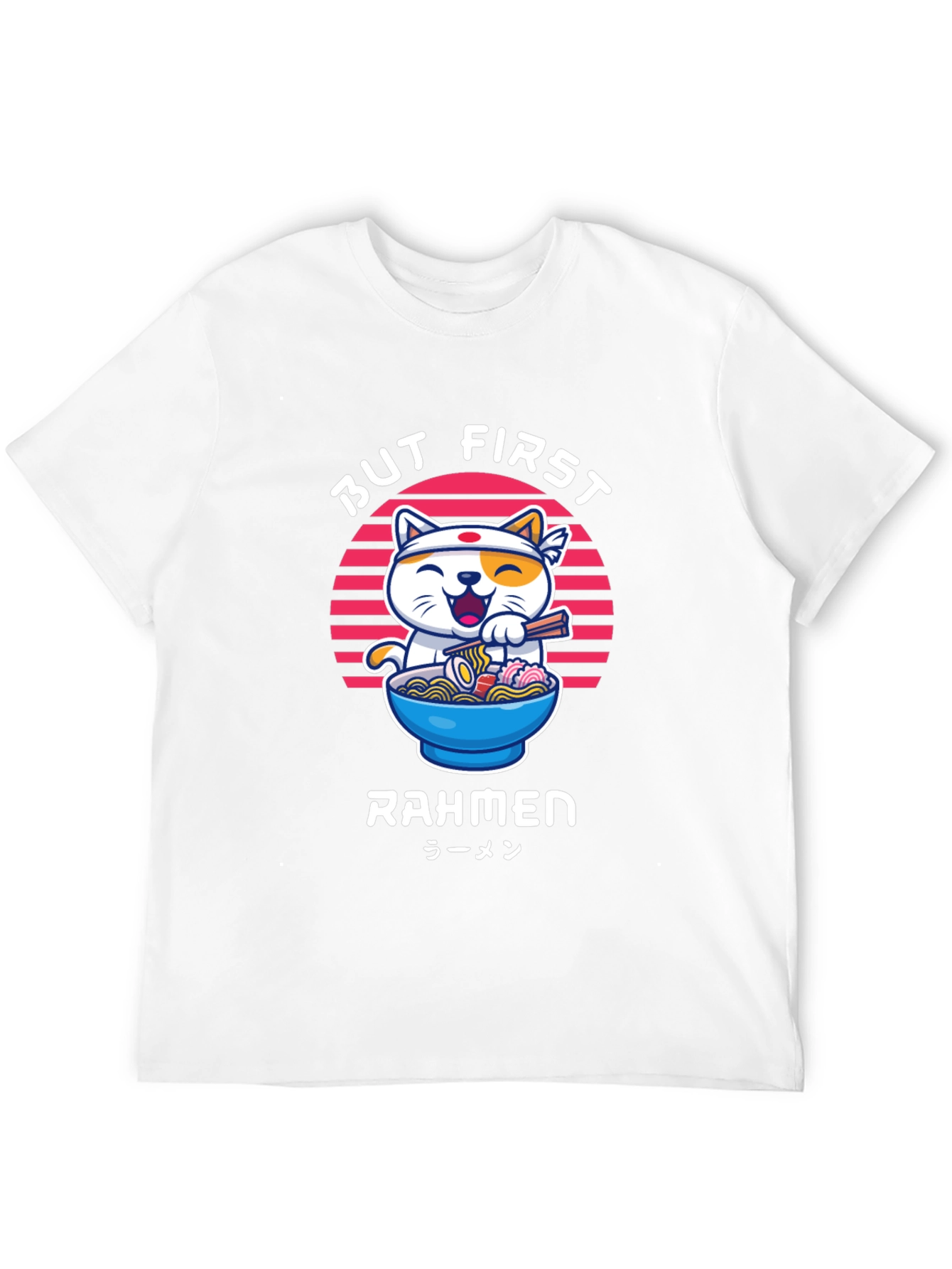 Black But First Rahmen Cat Graphic T-Shirt view 12