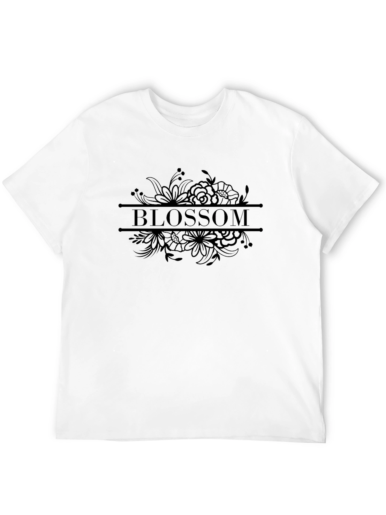 Black Blossom Floral Graphic Tee - Black view 12