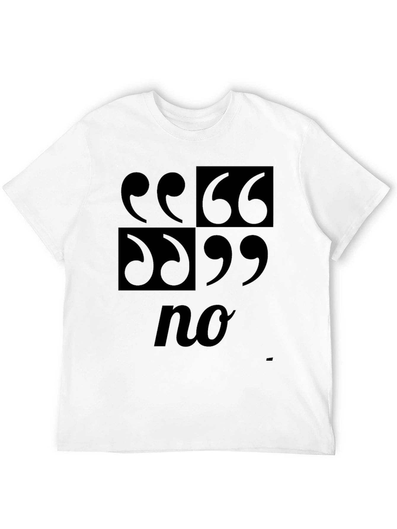 Black Quotation Marks Funny T-Shirt view 12