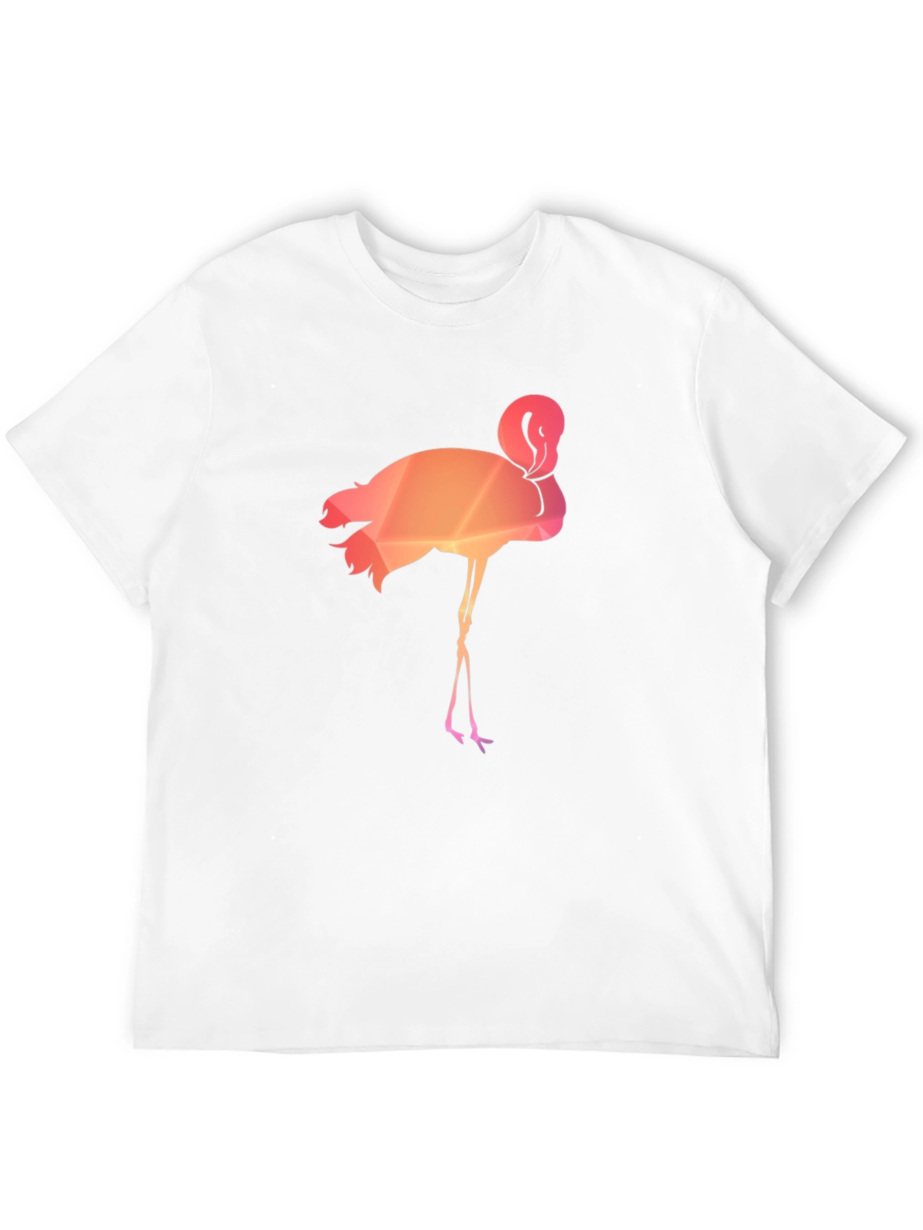 Black Geometric Flamingo Graphic Tee - Stylish Men's T-Shirt view 12