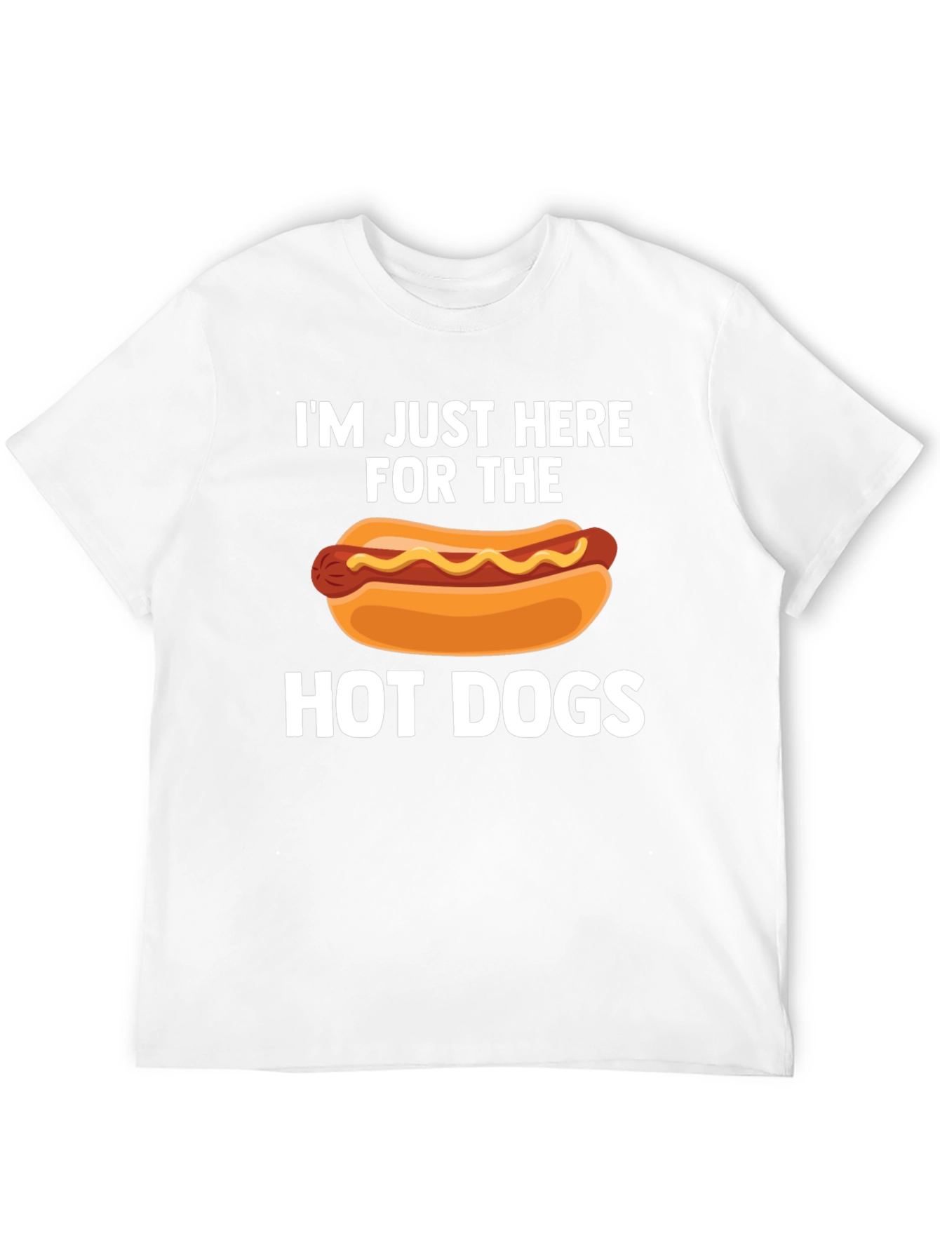 Black Hot Dog Lover T-Shirt - I'm Just Here for The Hot Dogs view 12