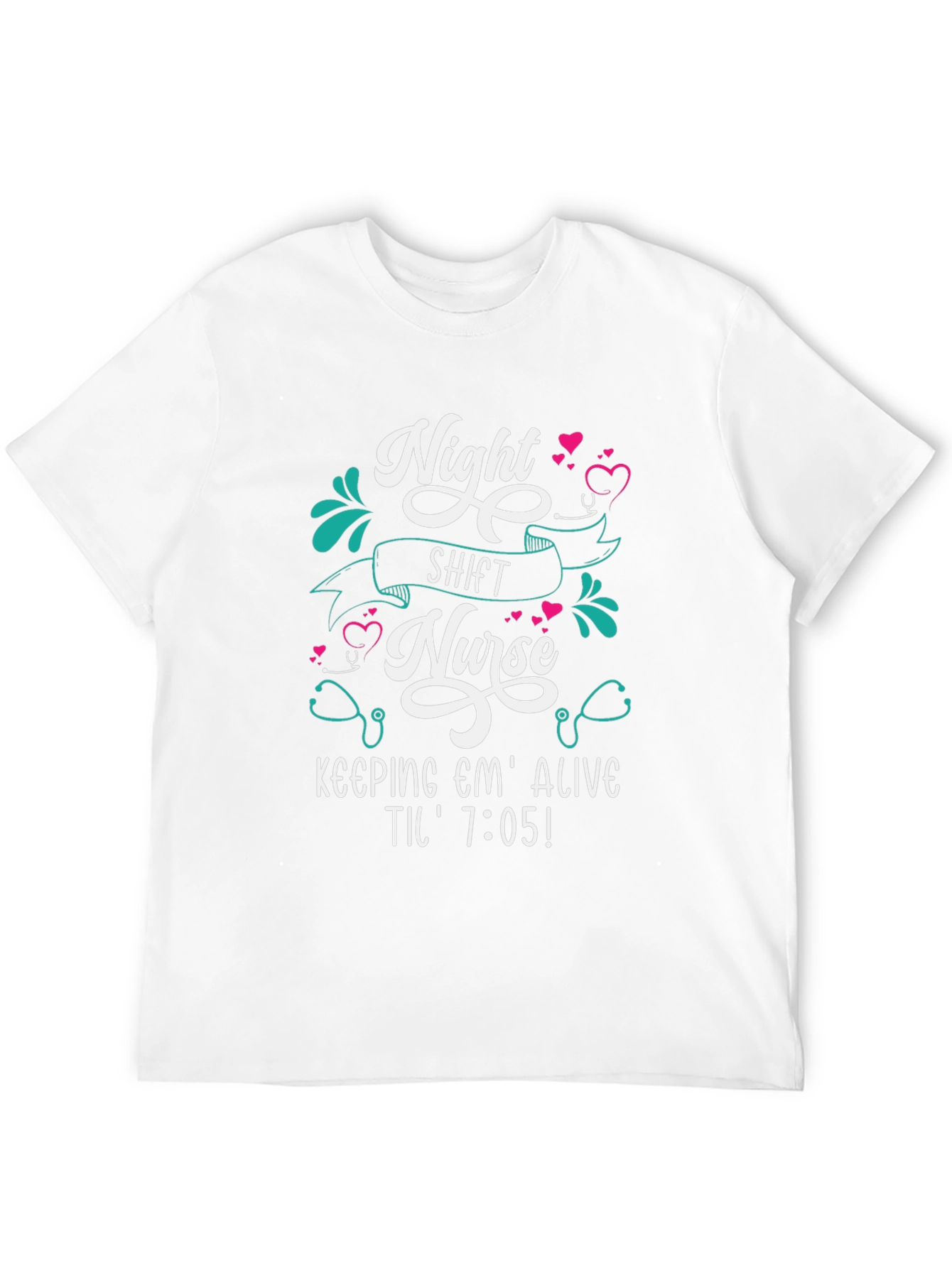 Black Night Shift Nurse Graphic Tee view 12