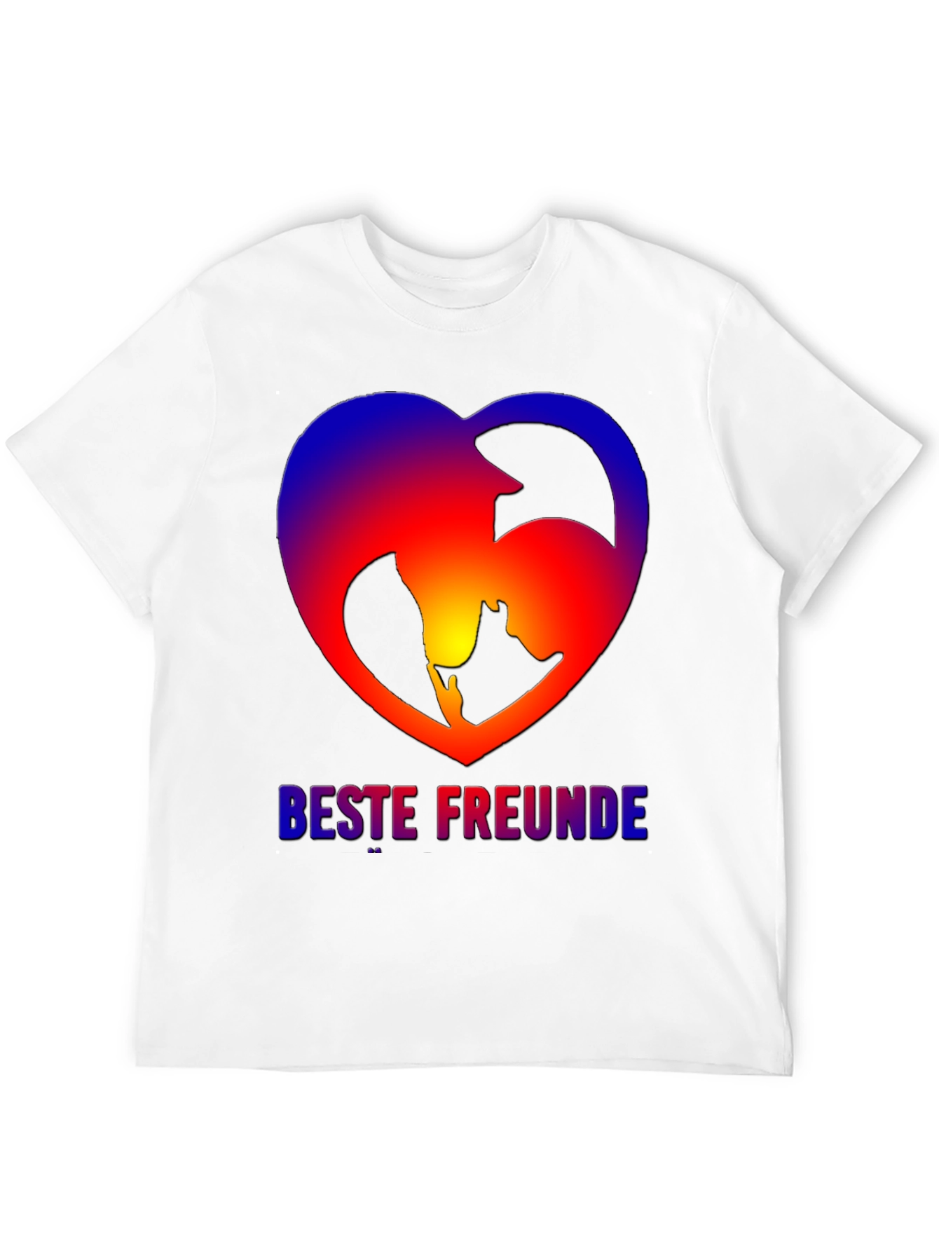 Black Best Friends Dog & Owner Heart T-Shirt view 12