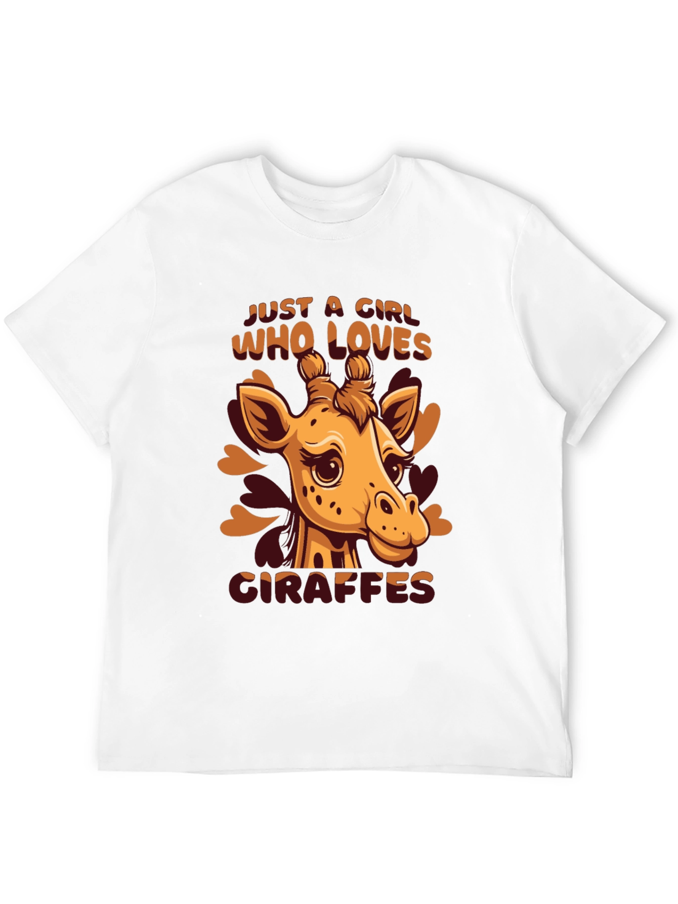 Black Giraffe Lover T-Shirt - Cute Animal Graphic Tee view 12