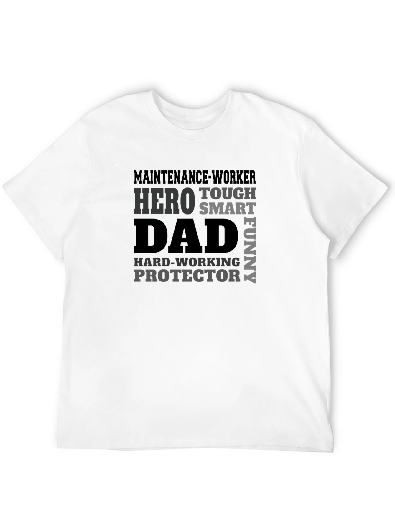 Black Maintenance Worker Dad T-Shirt view 12