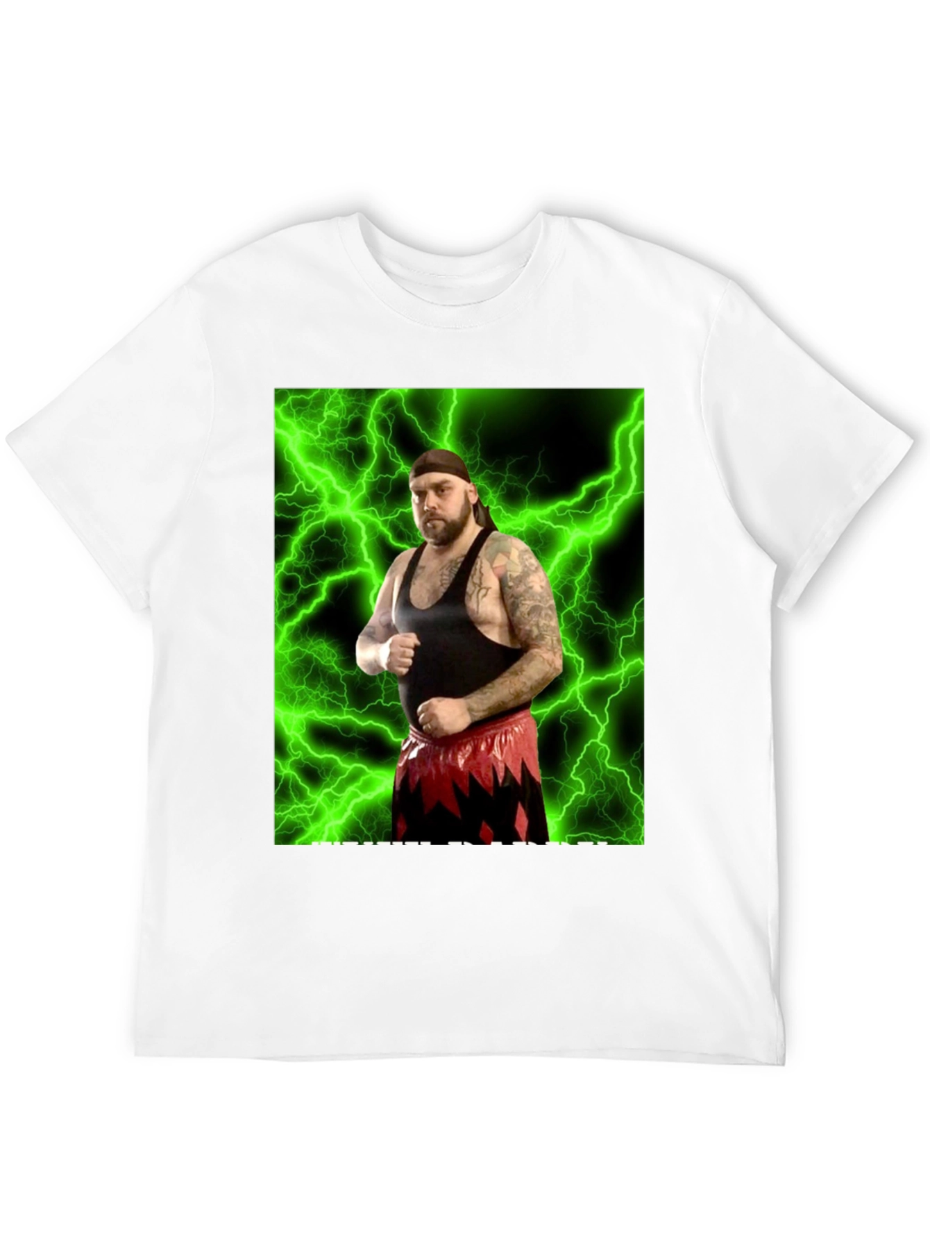 Black Wrestler Graphic Black T-Shirt view 12