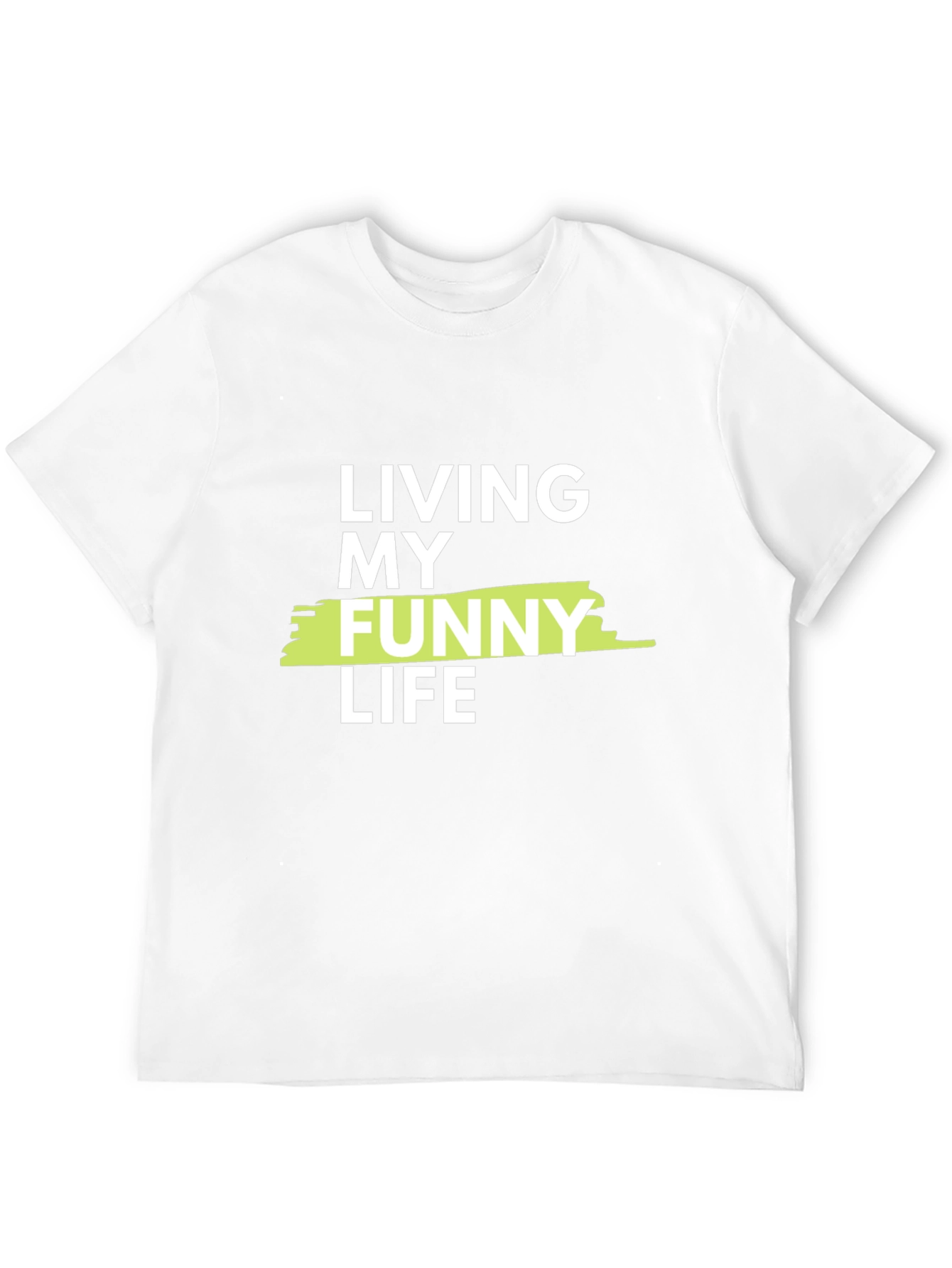 Black Living My Funny Life Graphic Tee - Casual Black T-Shirt view 12