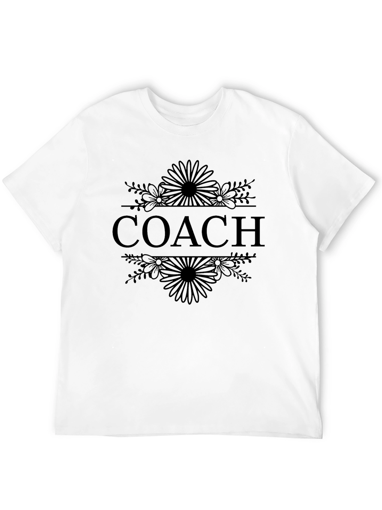 Black Coach Floral Graphic T-Shirt - Unisex Style view 12