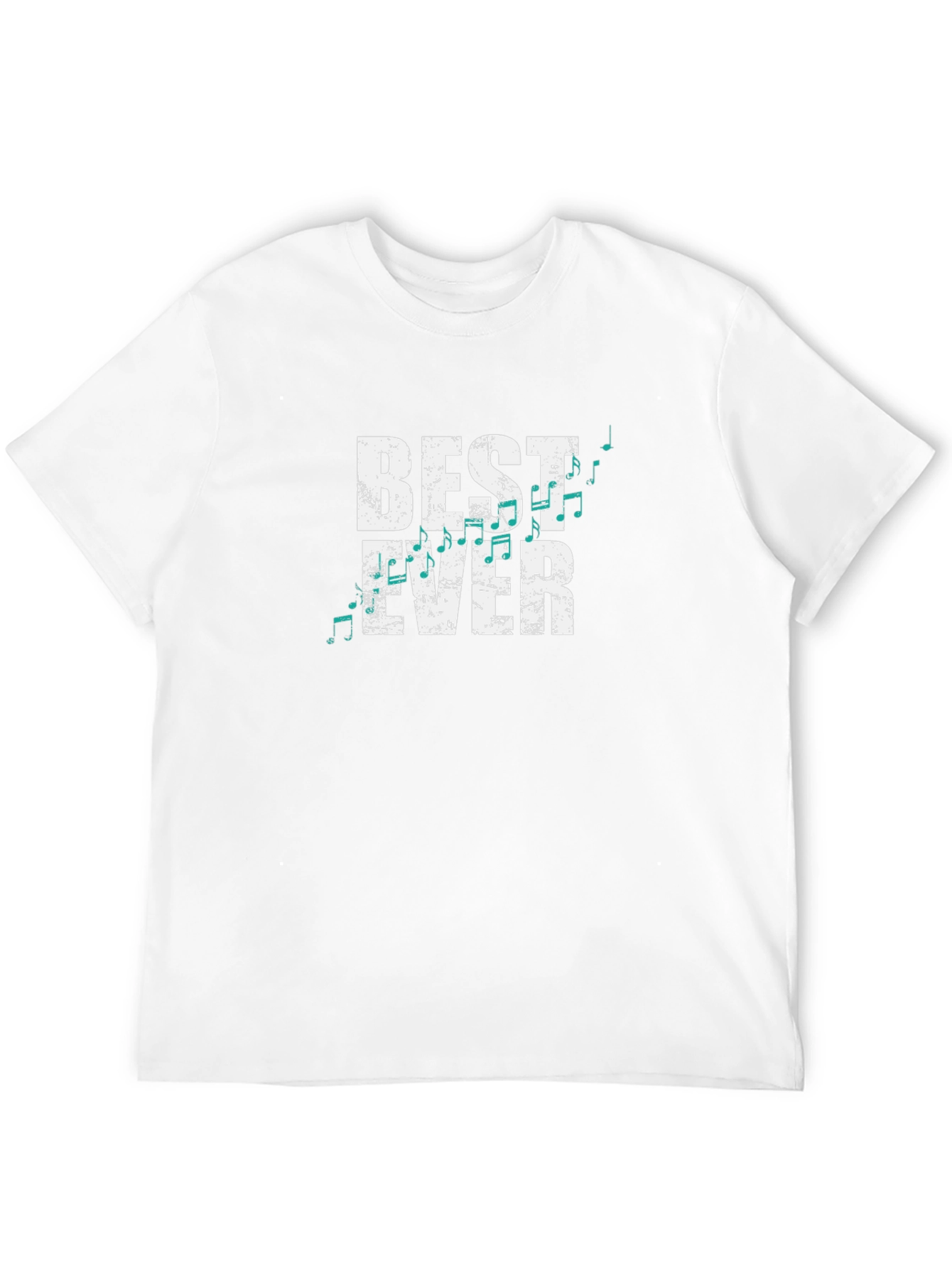 Black Best Ever Music Notes Graphic Tee - Black Cotton T-Shirt view 12