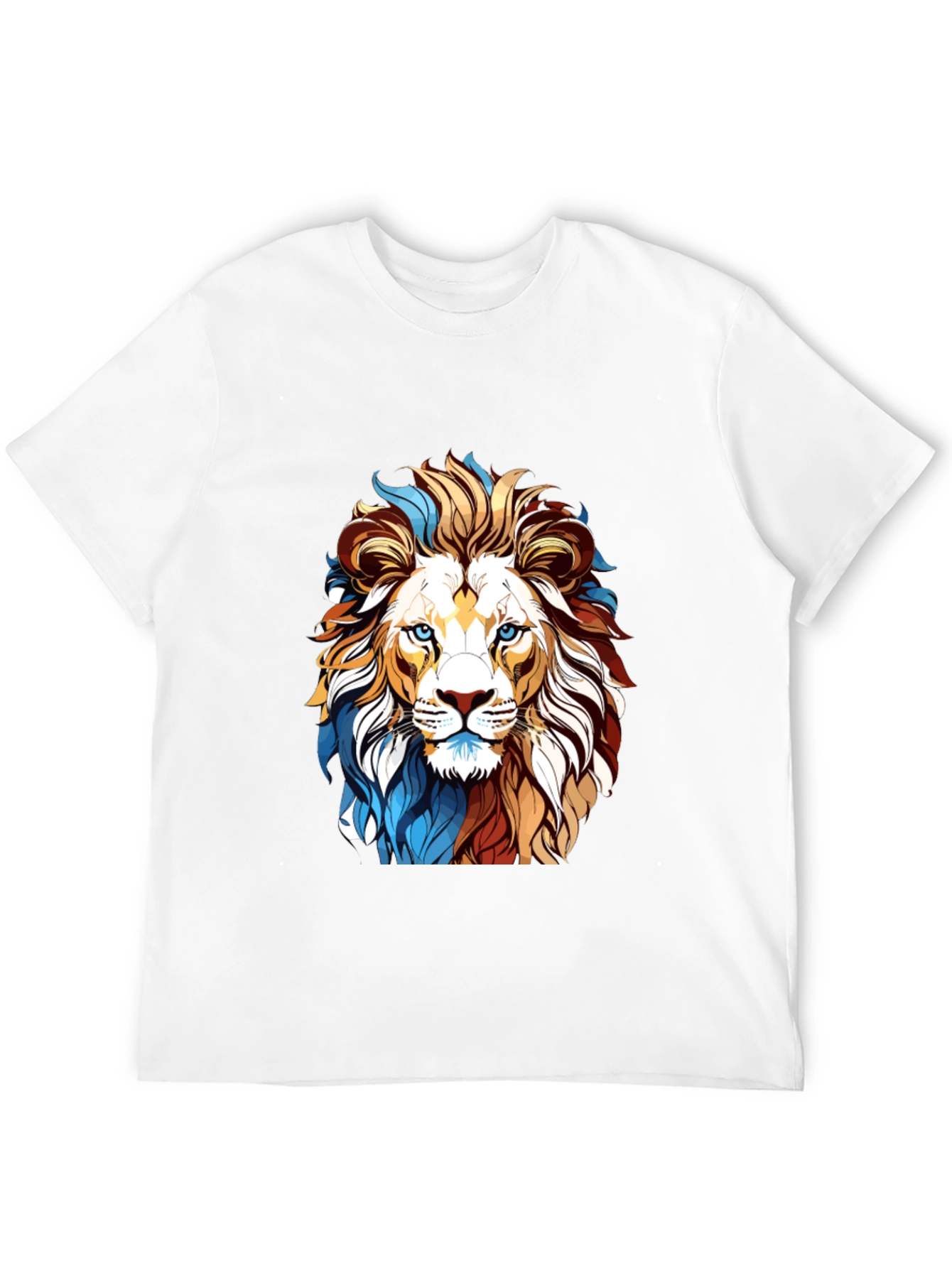 Black Lion Graphic Print Black T-Shirt view 12