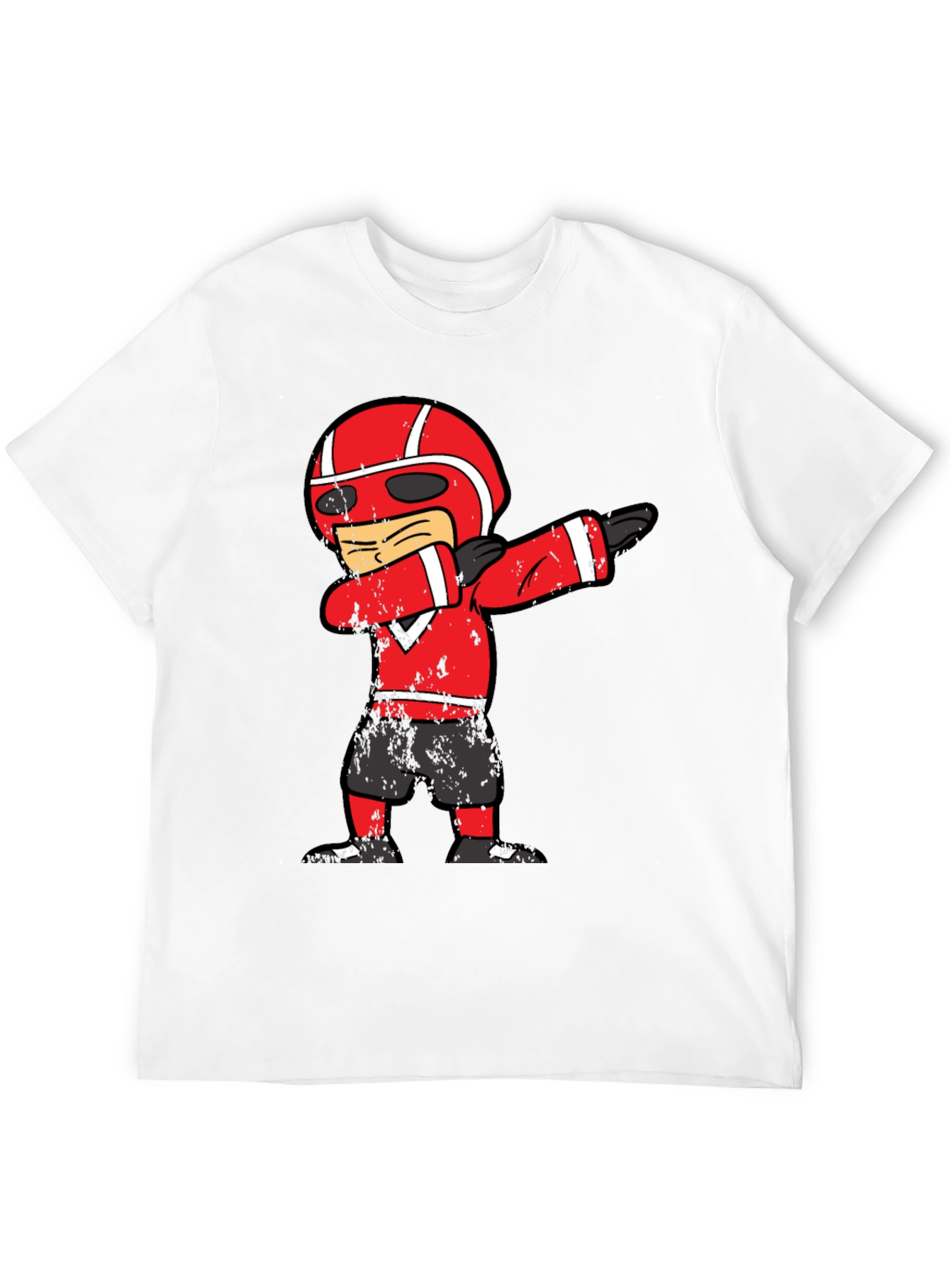 Black Dabbing Football Player T-Shirt view 12