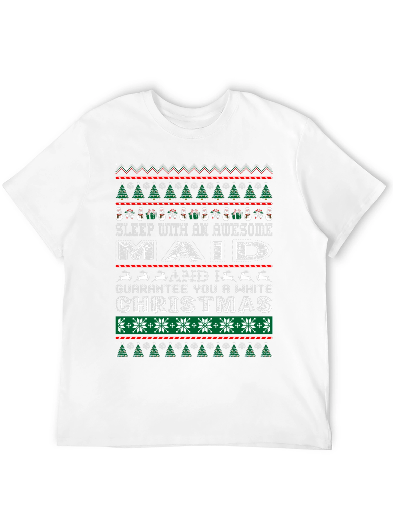 Black Maid Christmas Ugly Sweater T-Shirt view 12