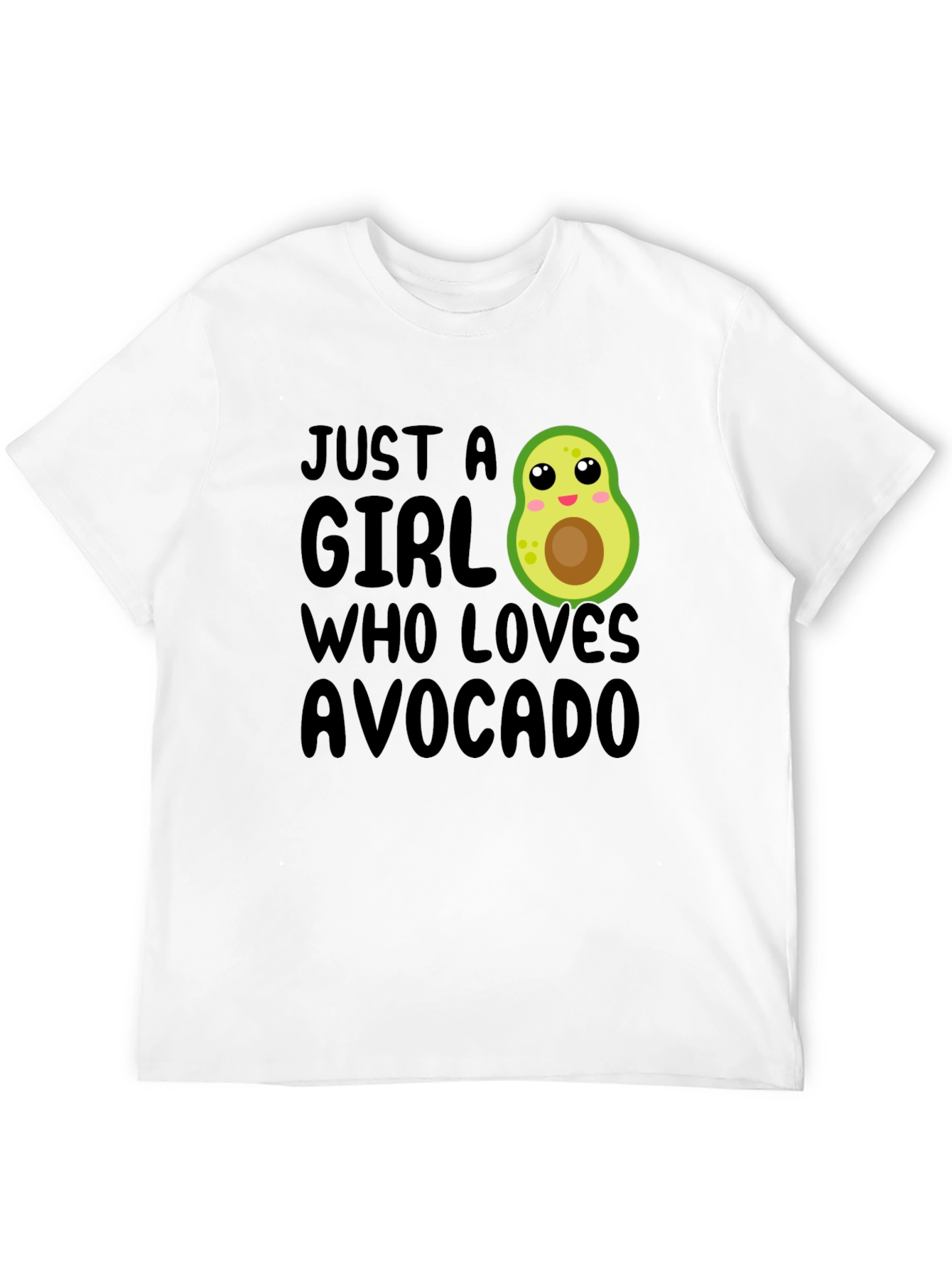 Black Just A Girl Who Loves Avocado T-Shirt view 12