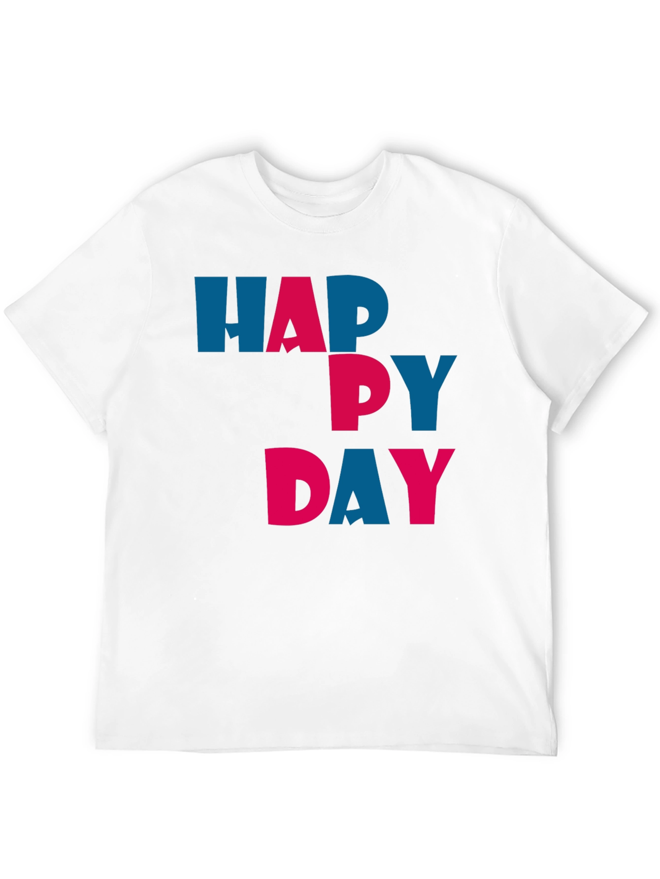 Black Happy Day Graphic Tee - Unisex Soft Cotton T-Shirt view 12