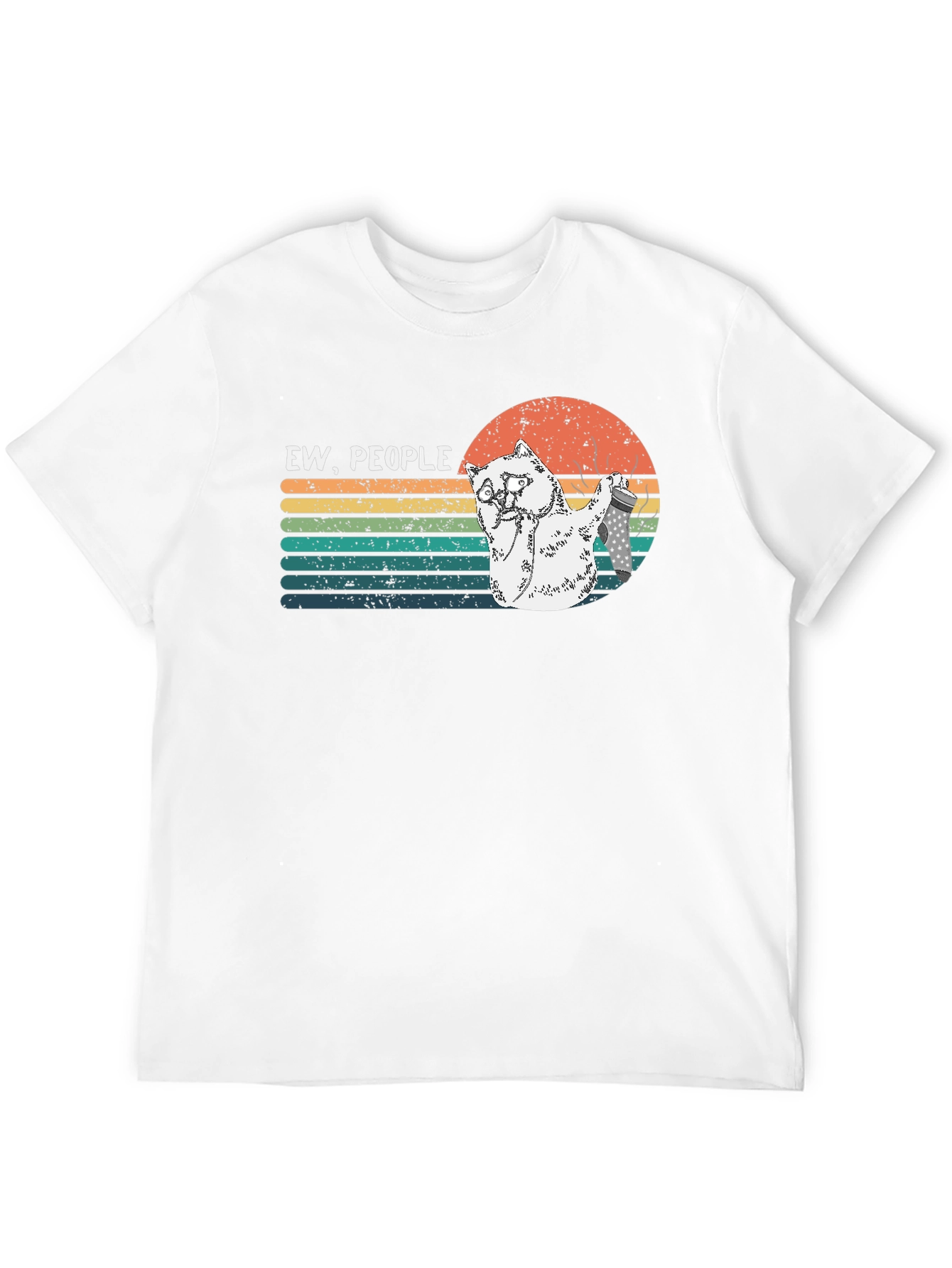 Black Ew People Cat T-Shirt - Vintage Style view 12