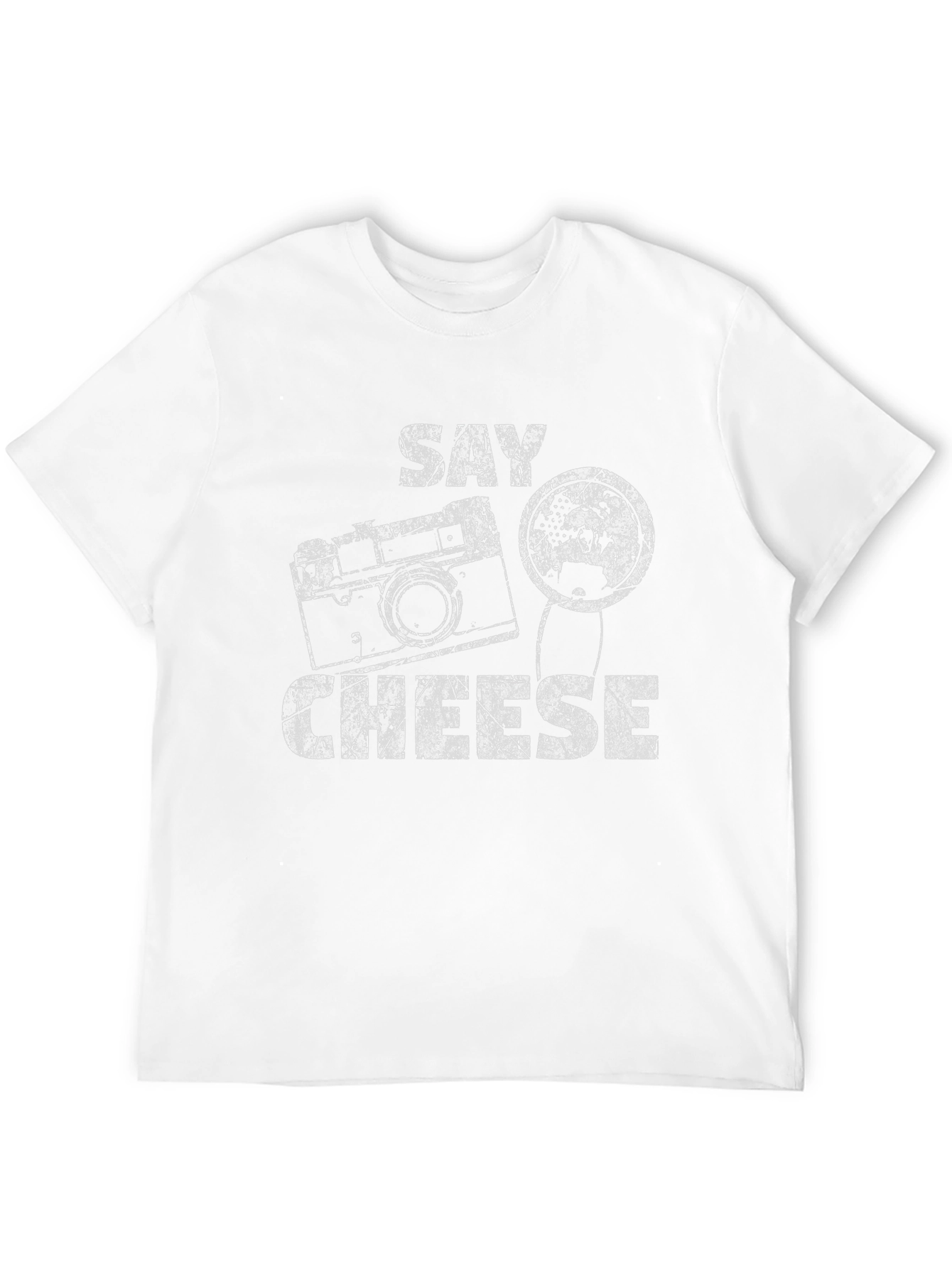 Black Say Cheese Graphic Tee - Retro Camera Design view 12