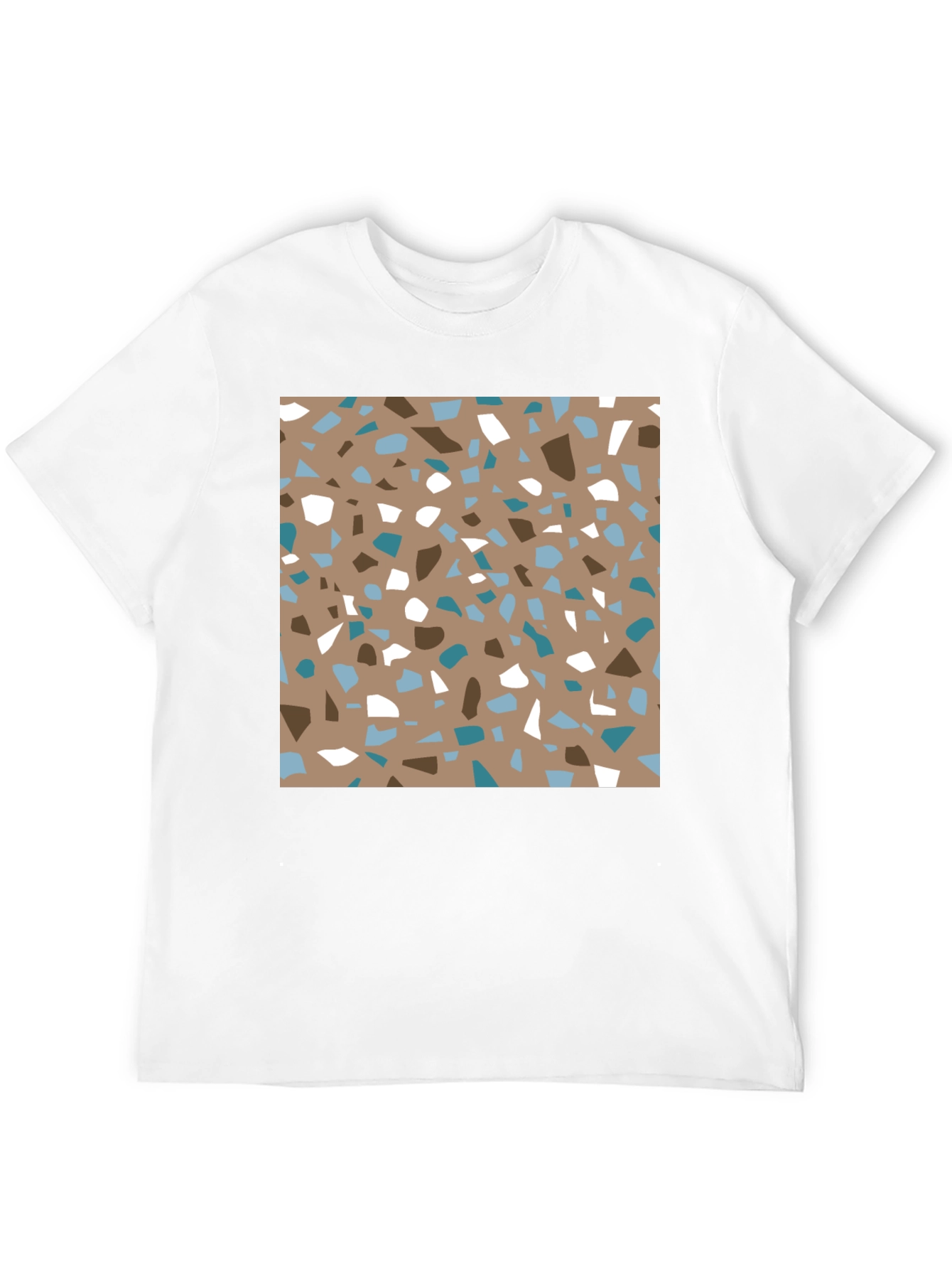 Black Terrazzo Print Tee - Modern Graphic Design T-Shirt view 12