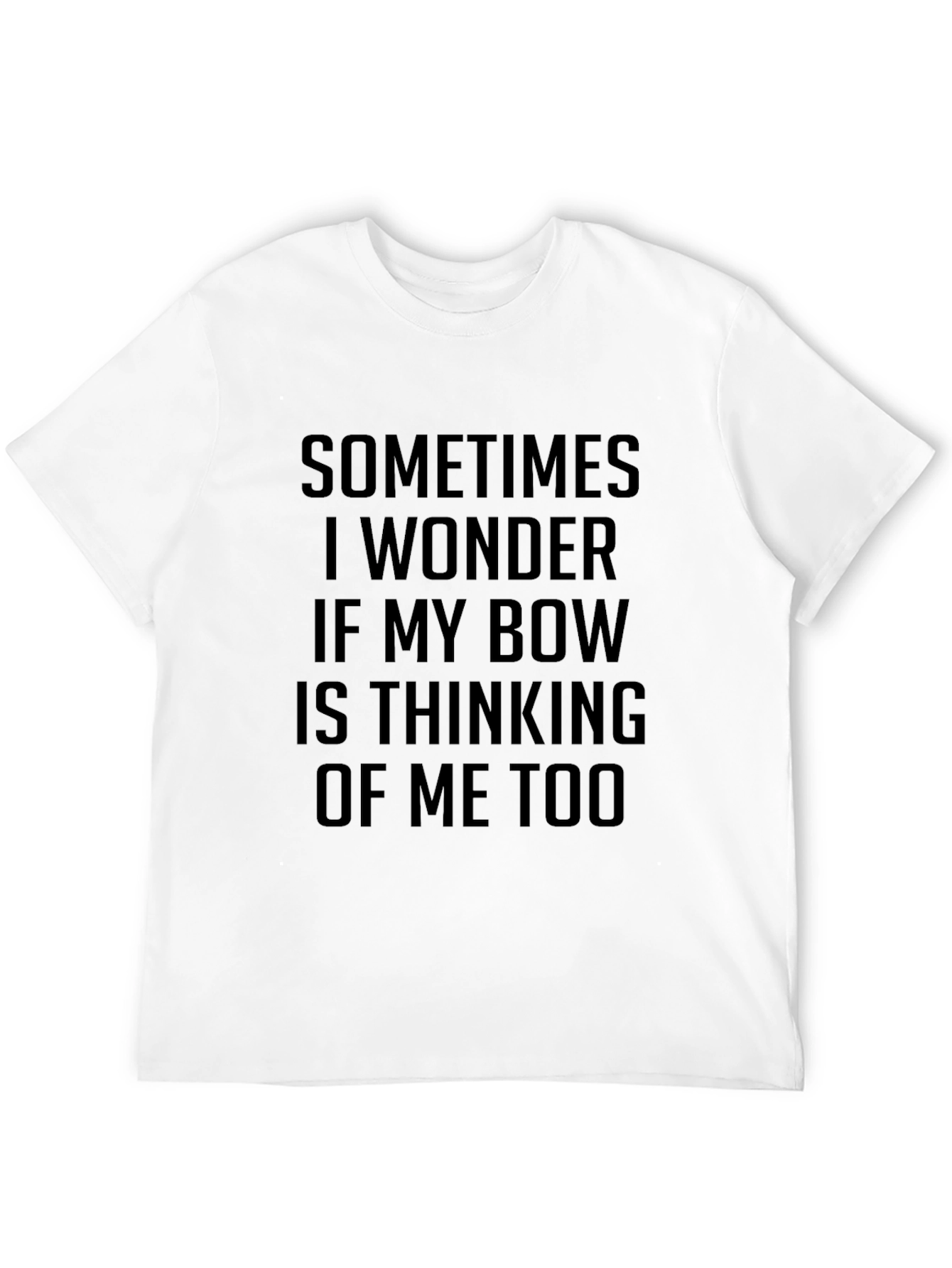 Black Humorous "My Bow" Graphic Tee - Black Cotton Blend view 12
