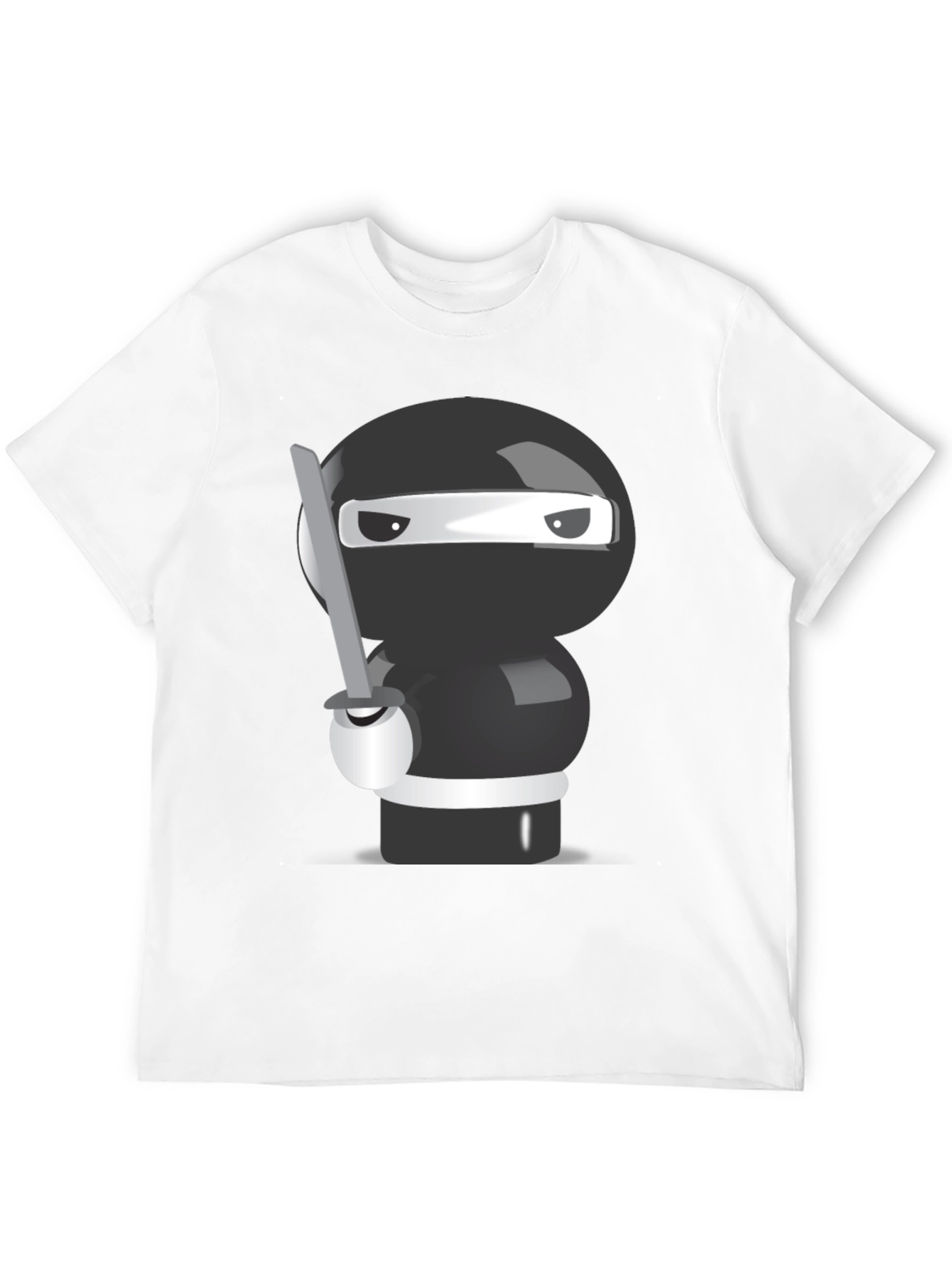 Black Ninja Cartoon Graphic T-Shirt view 12