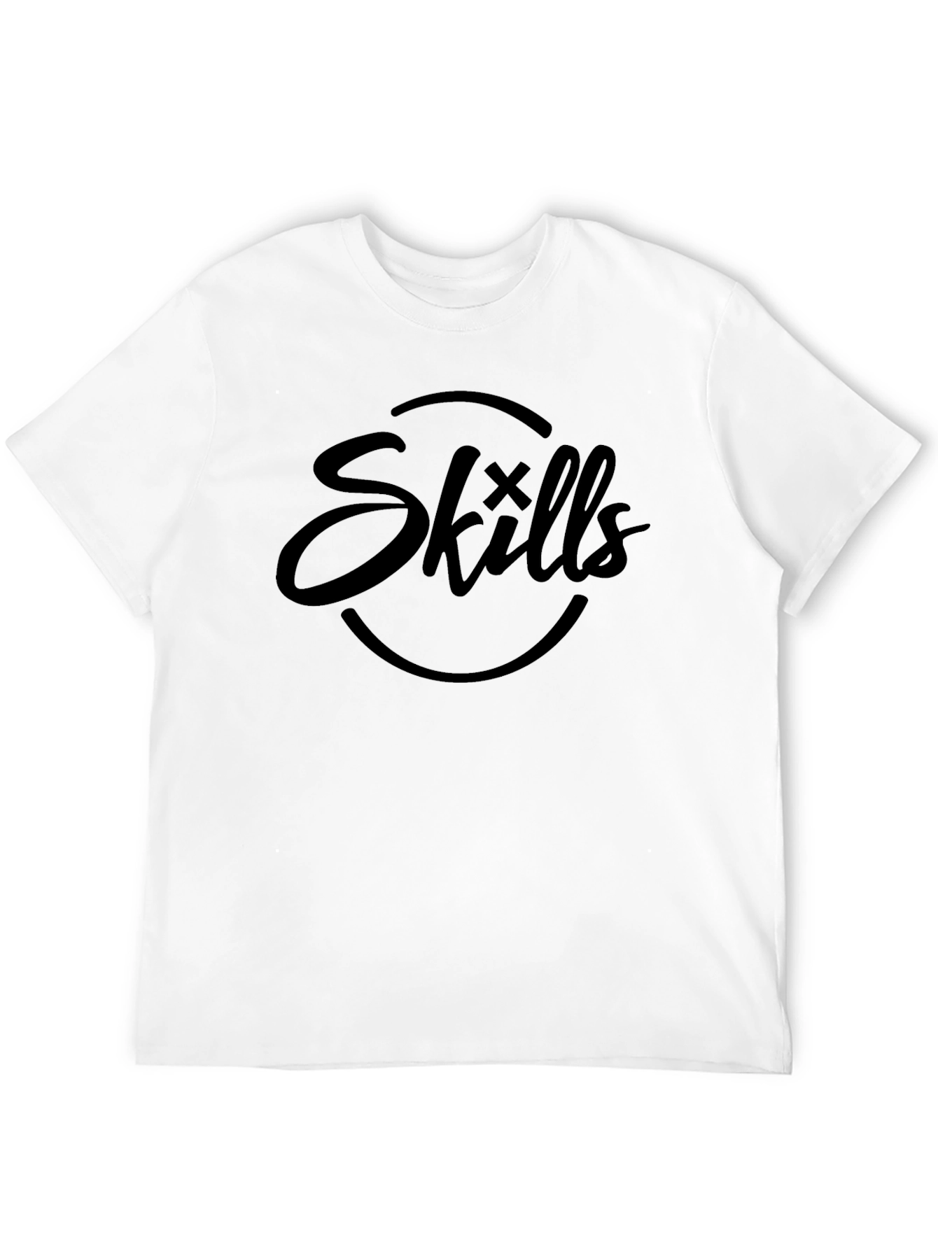 Black Skills Graphic Tee - Black Crew Neck T-Shirt view 12