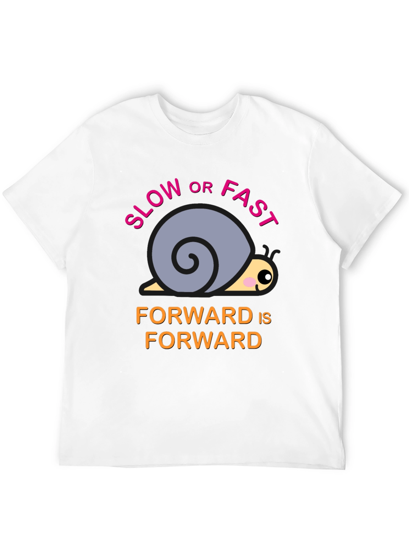 Black Snail T-Shirt: Slow or Fast, Forward is Forward view 12