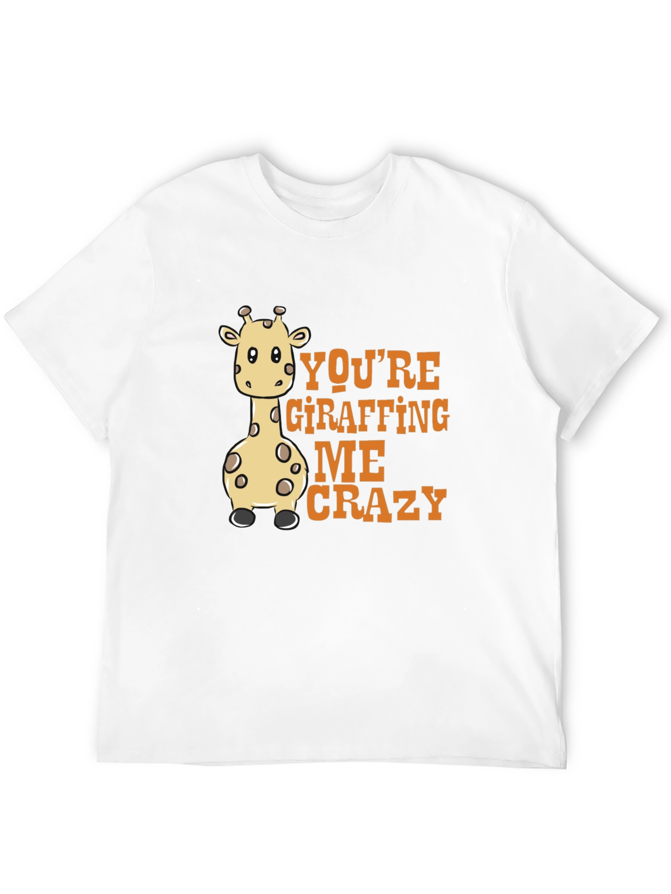 Black Giraffe Lover Tee - You're Giraffing Me Crazy view 12