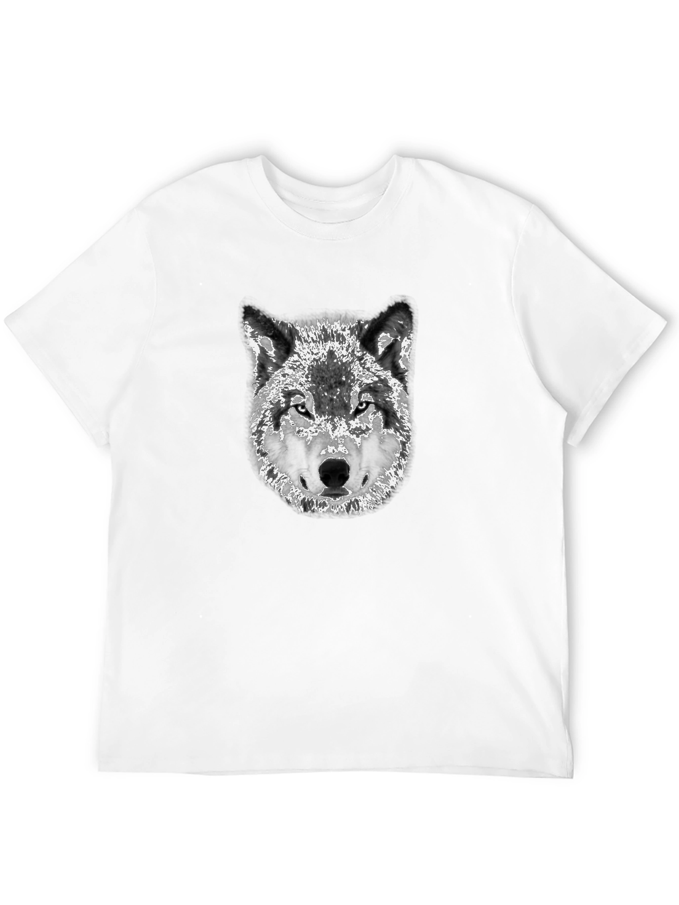 Black Wolf Graphic Print Black T-Shirt view 12