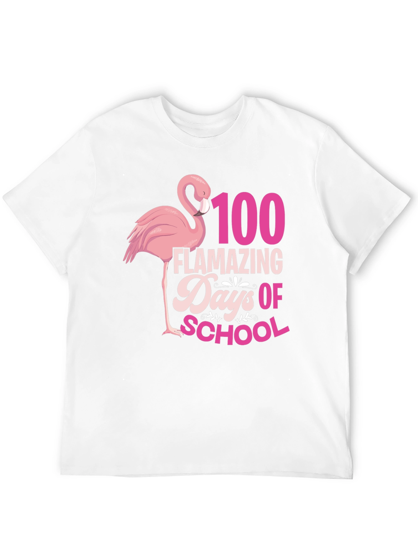 Black 100 Days of School Flamingo Tee view 12