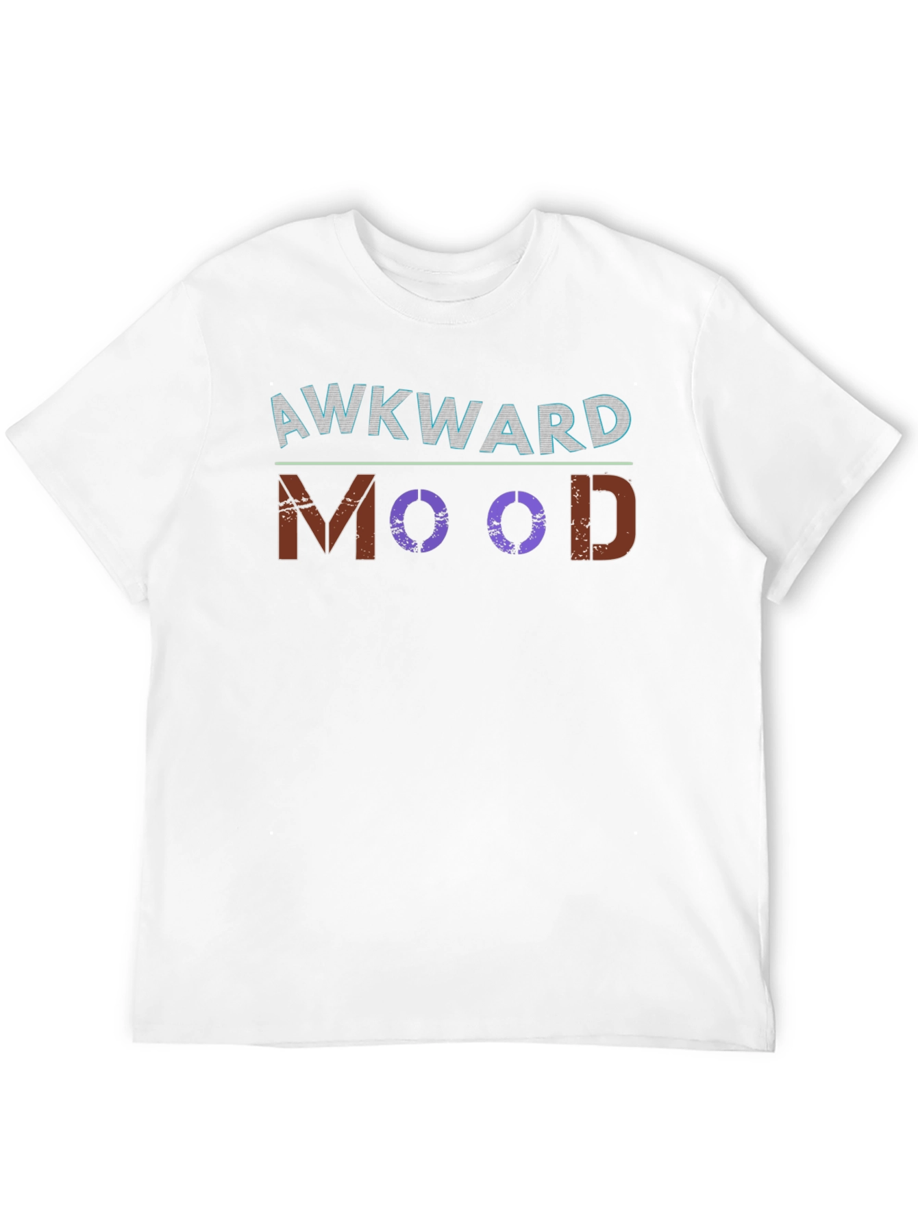 Black Awkward Mood Graphic Tee - Soft Cotton Blend view 12