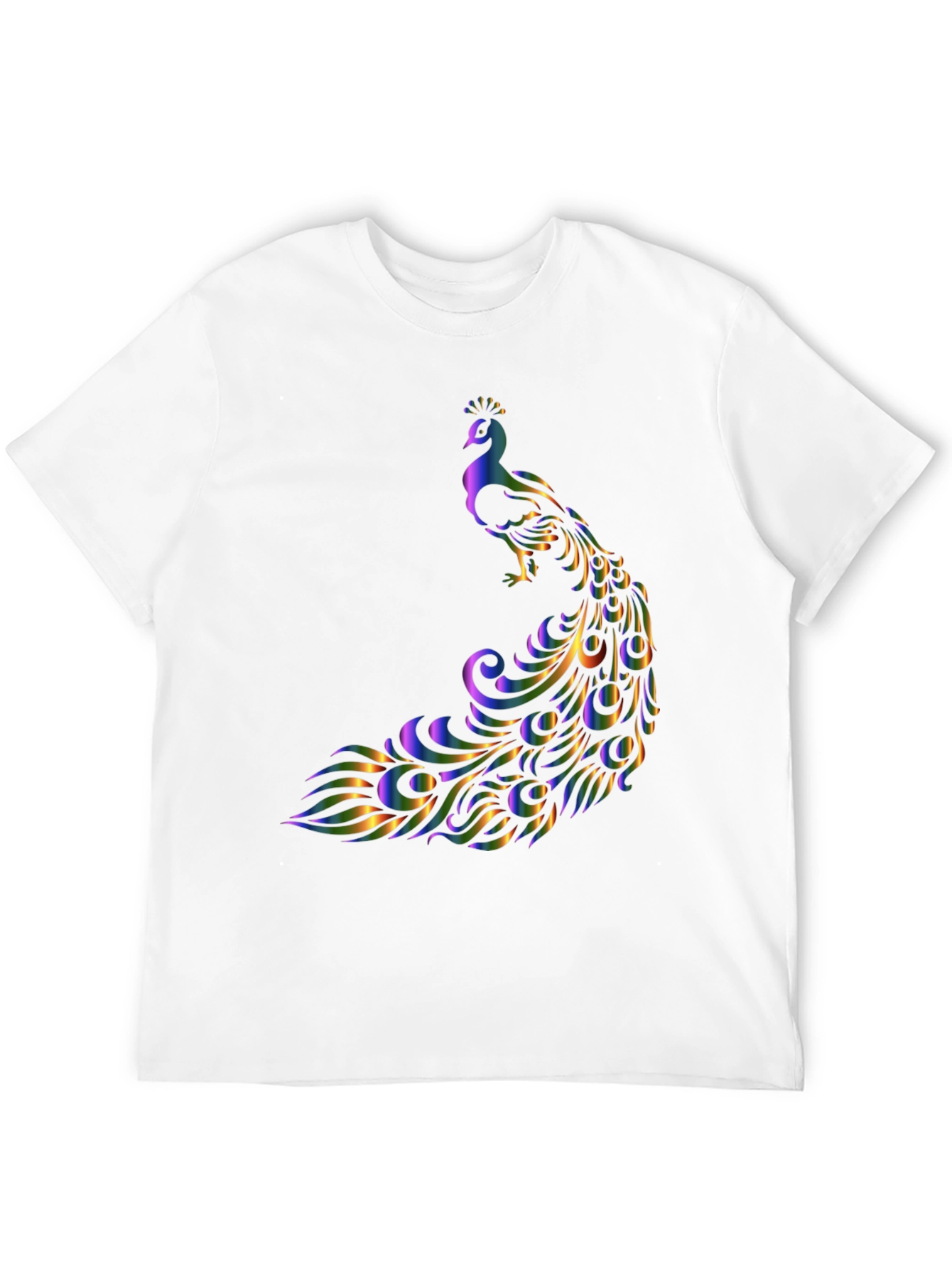 Black Peacock Graphic T-Shirt - Stylish and Eye-Catching Design view 12
