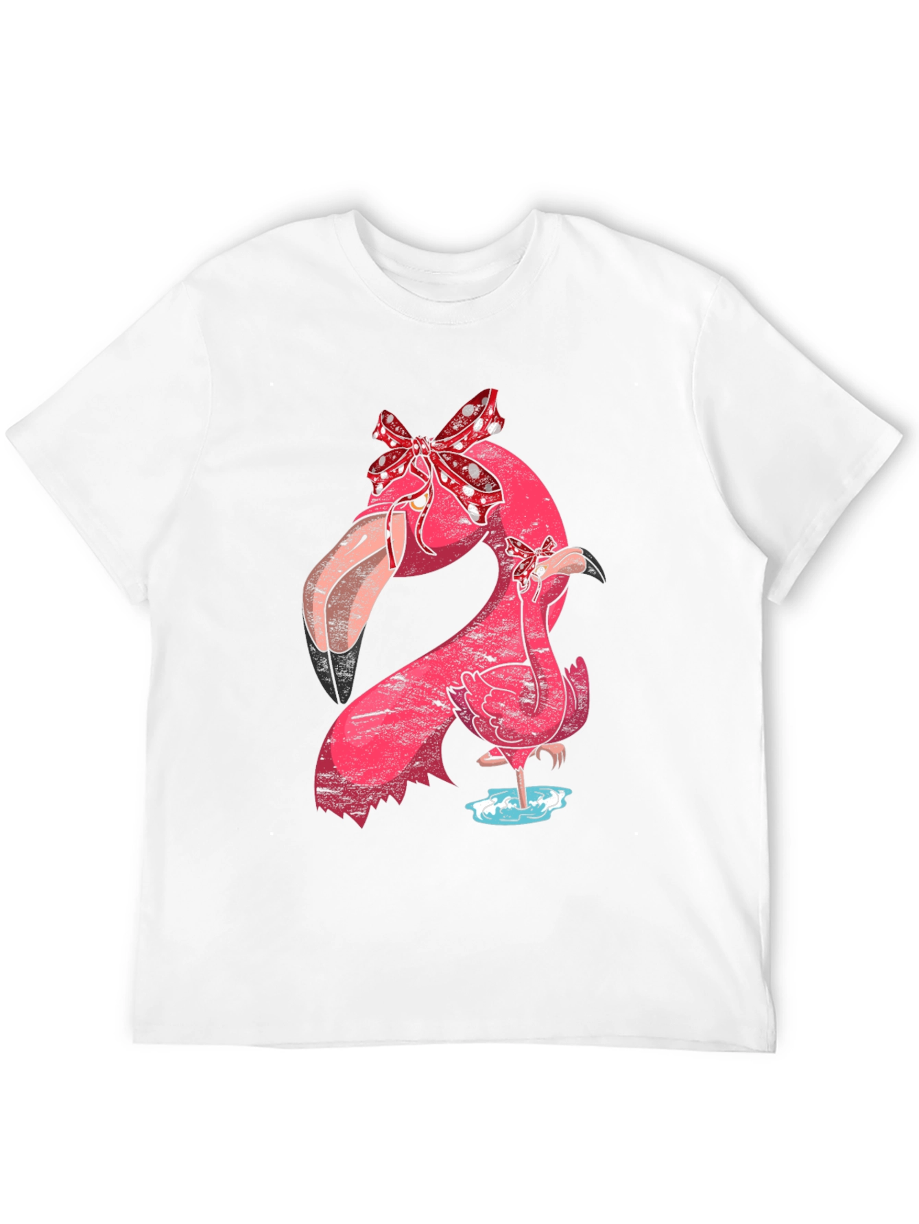 Black Flamingo Mom & Baby T-Shirt with Bows view 12