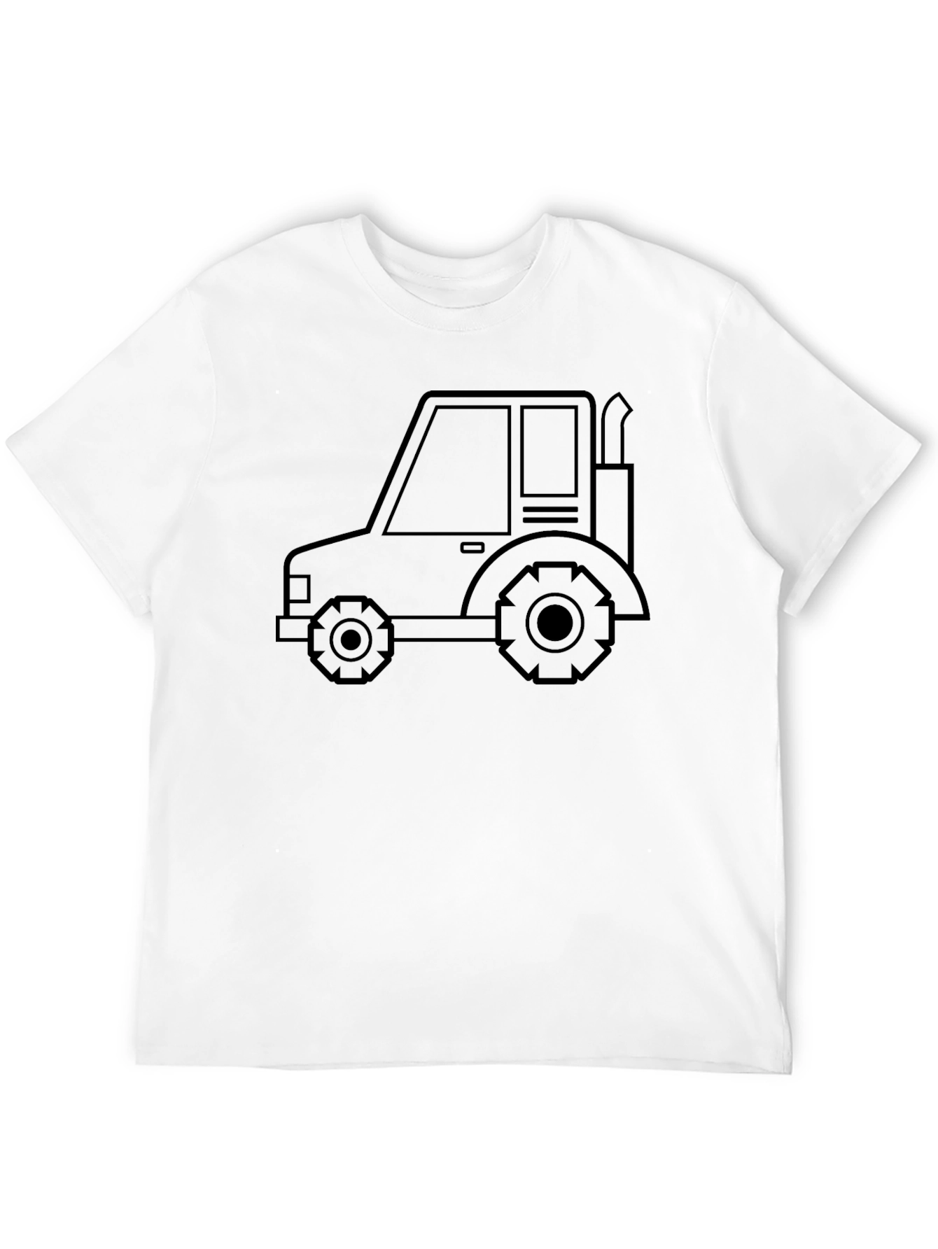 Black Tractor Graphic Tee - Black Cotton Comfort view 12