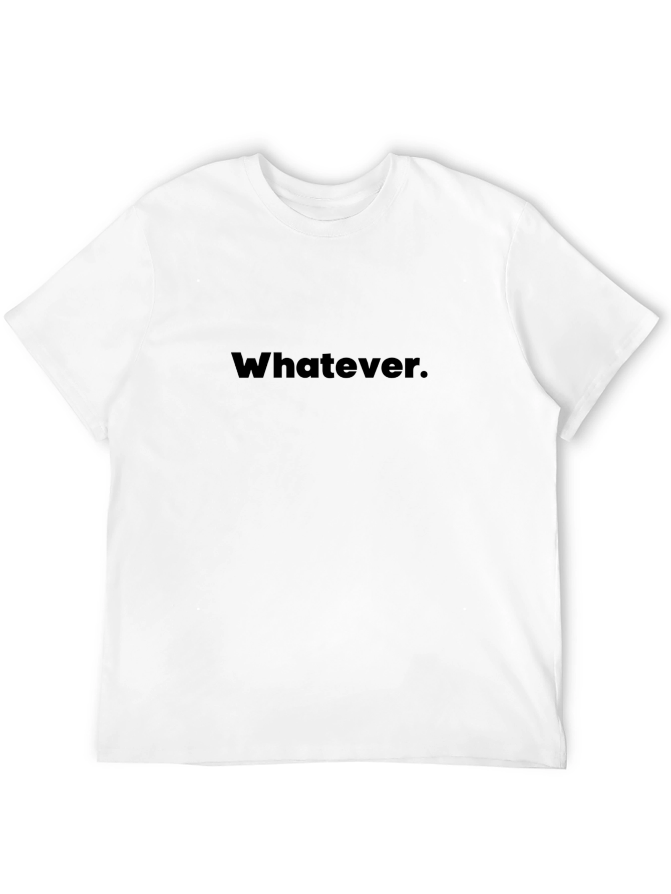 Black Whatever T-Shirt: Black Crew Neck Tee view 12