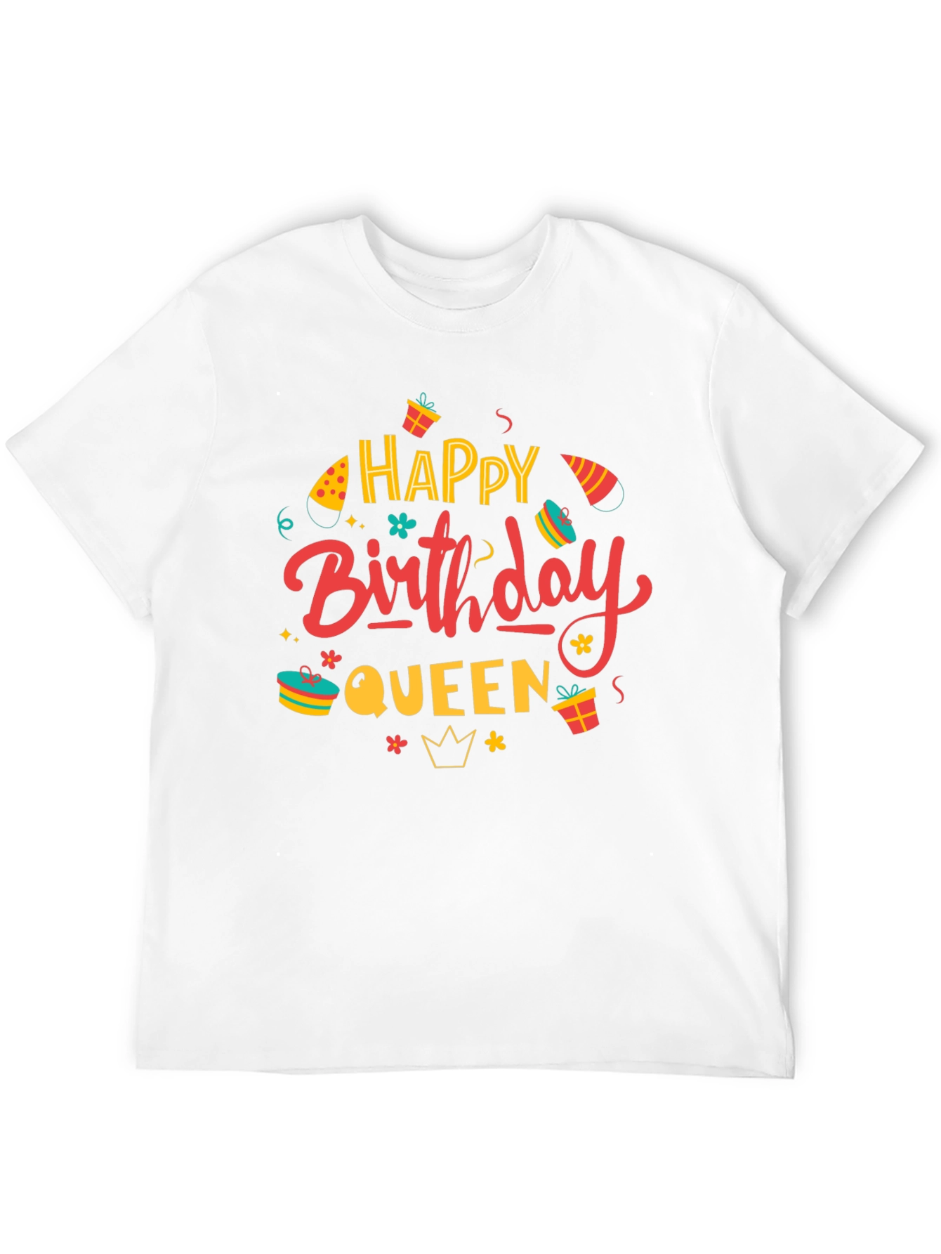 Black Happy Birthday Queen Black Graphic Tee view 12