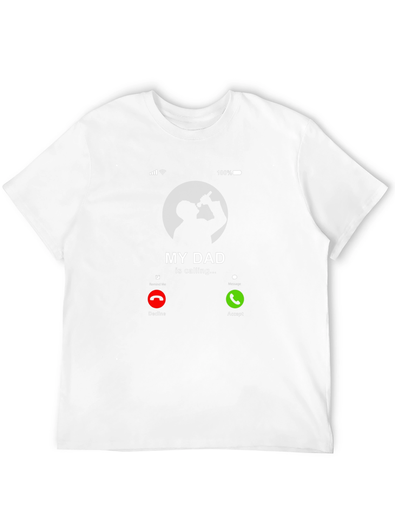 Black My Dad is Calling Funny T-Shirt view 12