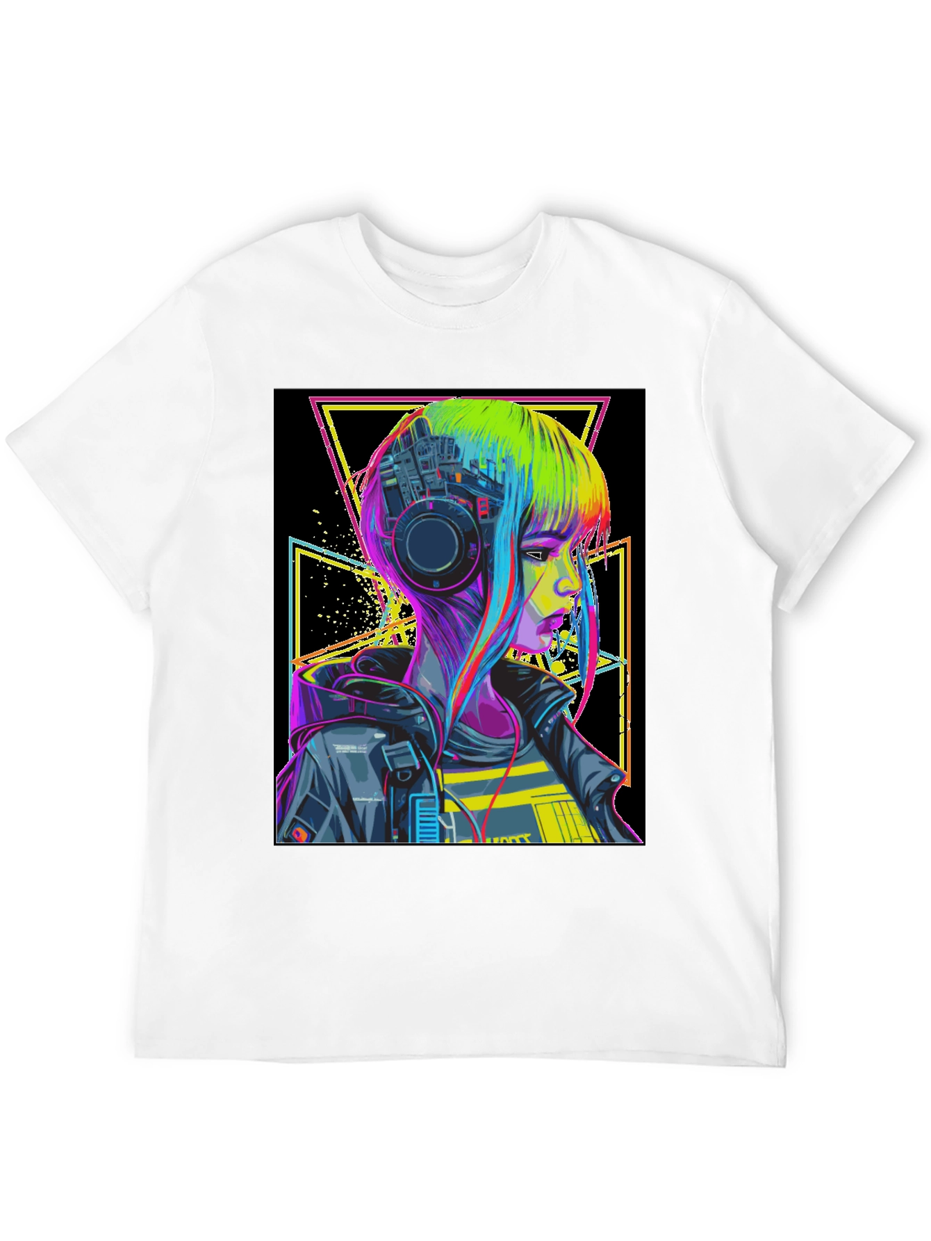 Black Cyberpunk Style T-Shirt - Edgy Techwear view 12