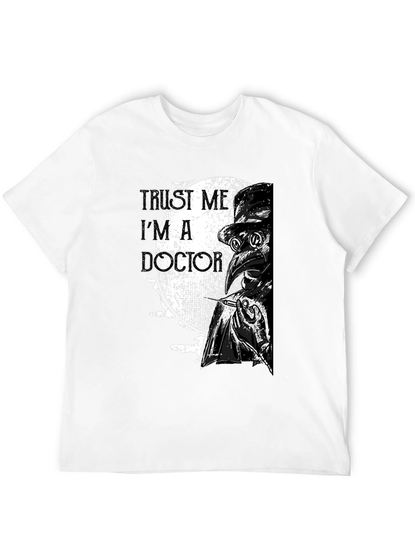 Black Trust Me I'm A Doctor Plague Doctor T-Shirt  view 12