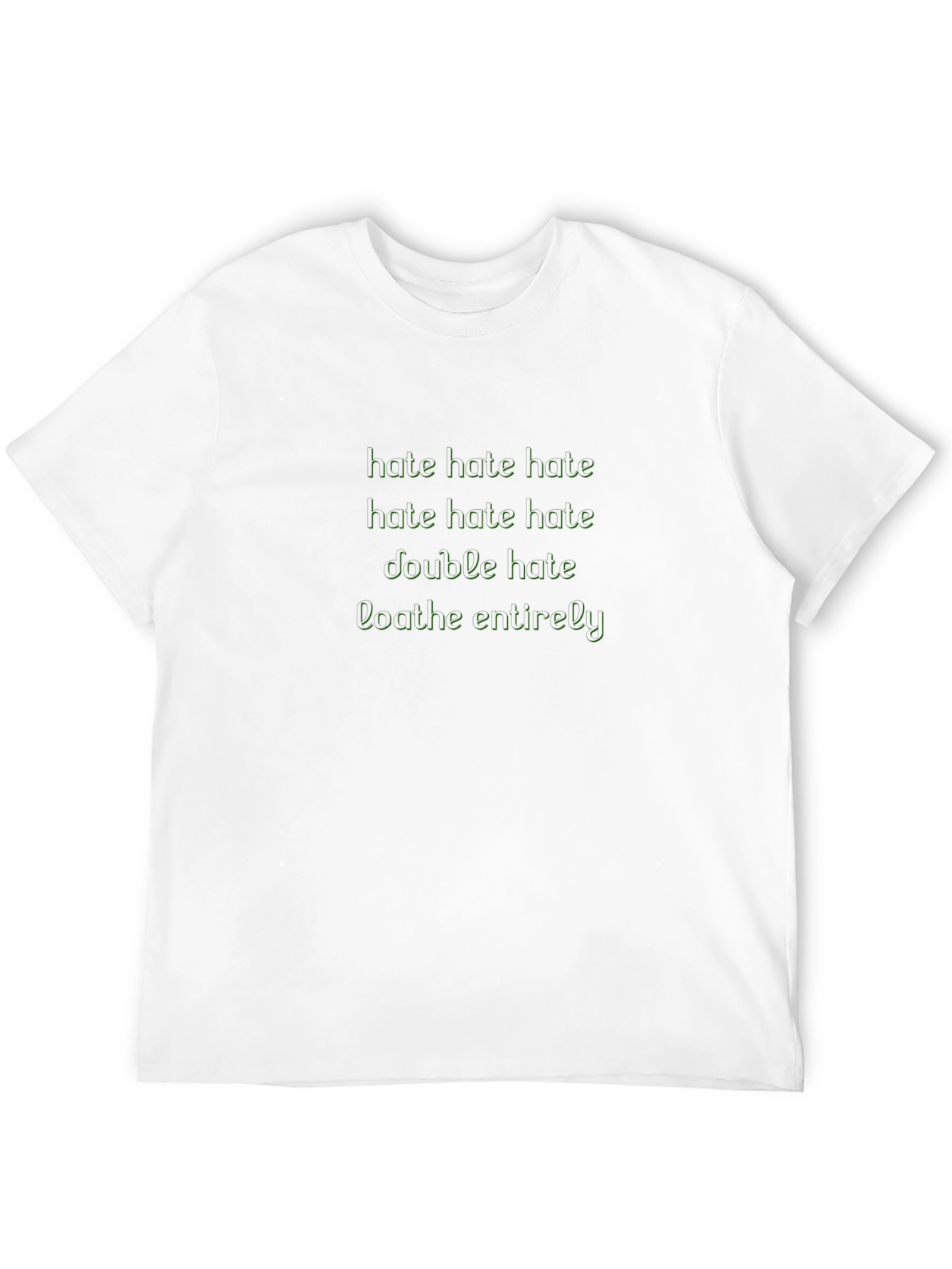 Black Hate Slogan Graphic Tee - Dark Humor Fashion view 12