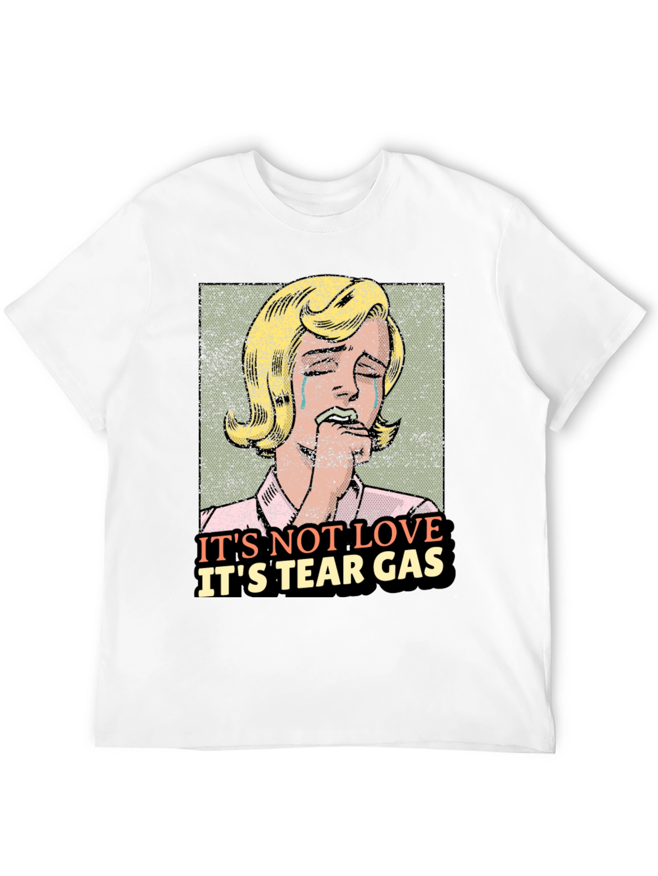 Black It's Not Love It's Tear Gas Graphic Tee view 12