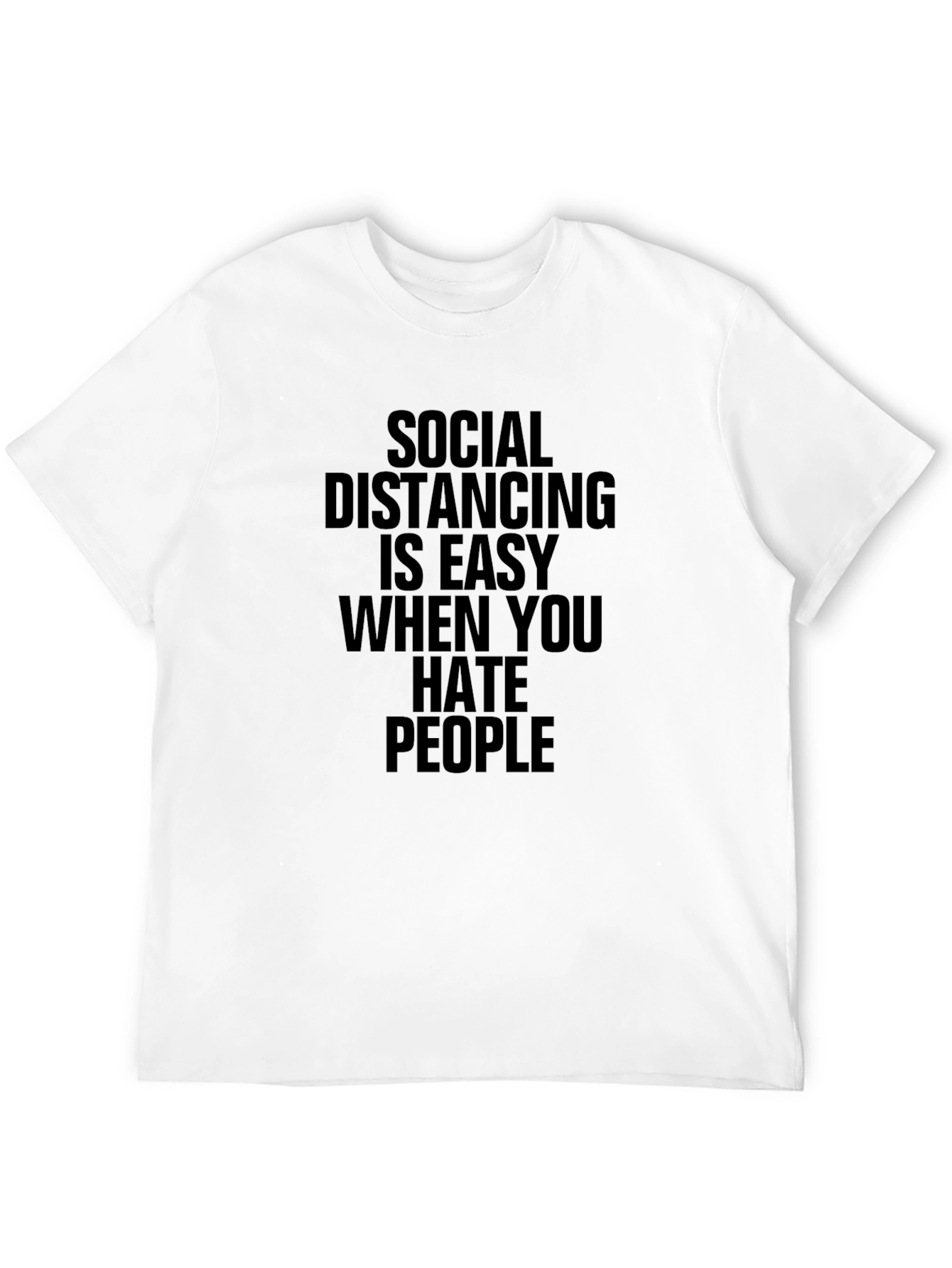Black Social Distancing Hates People T-Shirt view 12