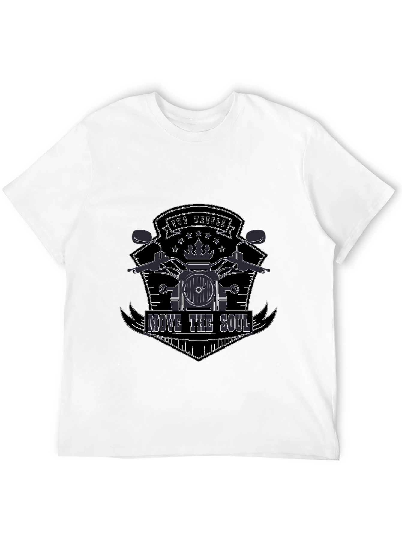 Black Two Wheels Move the Soul T-Shirt view 12