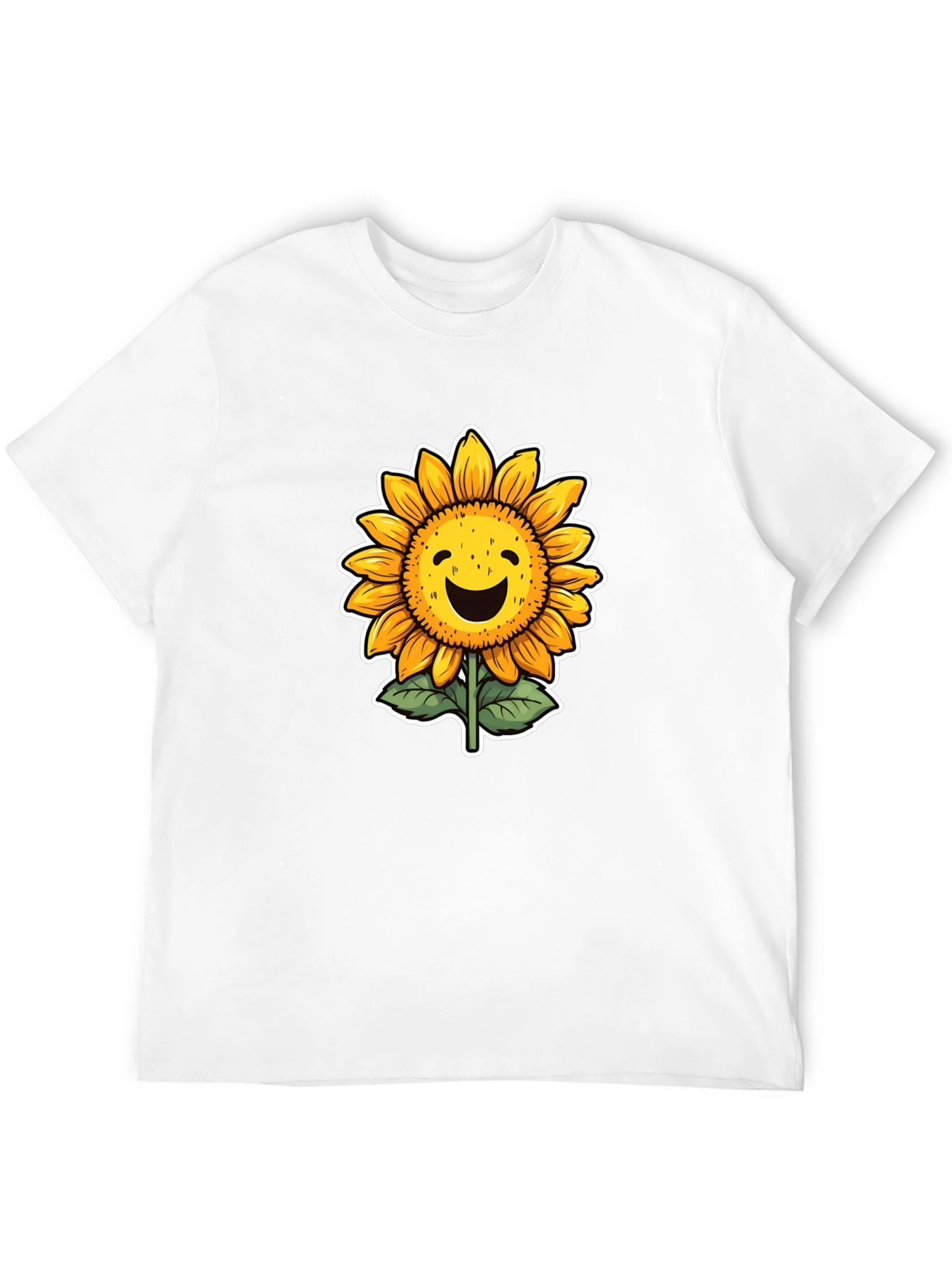 Black Smiling Sunflower Graphic Tee - Unisex view 12
