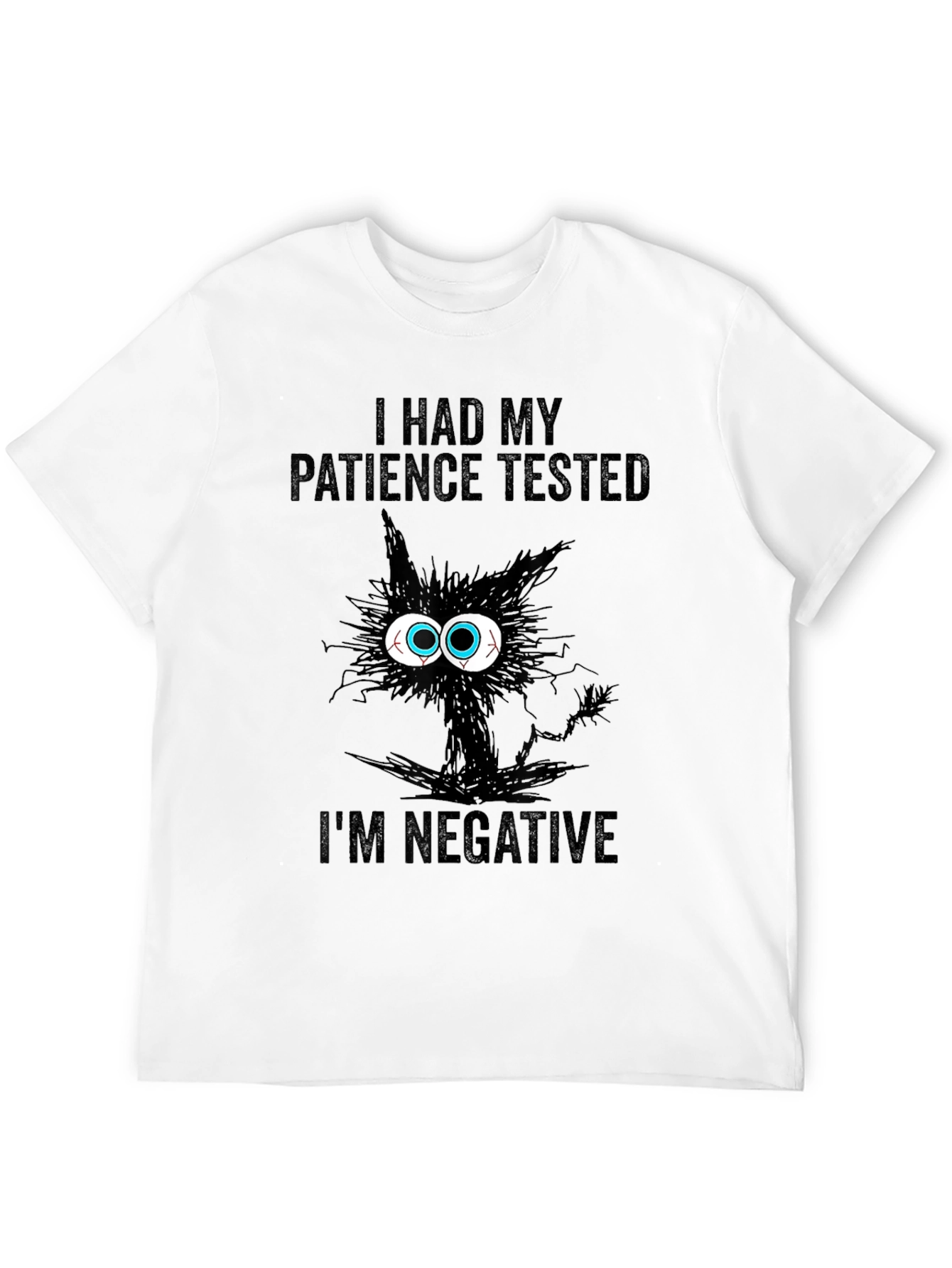 Black I Had My Patience Tested Cat T-Shirt view 12